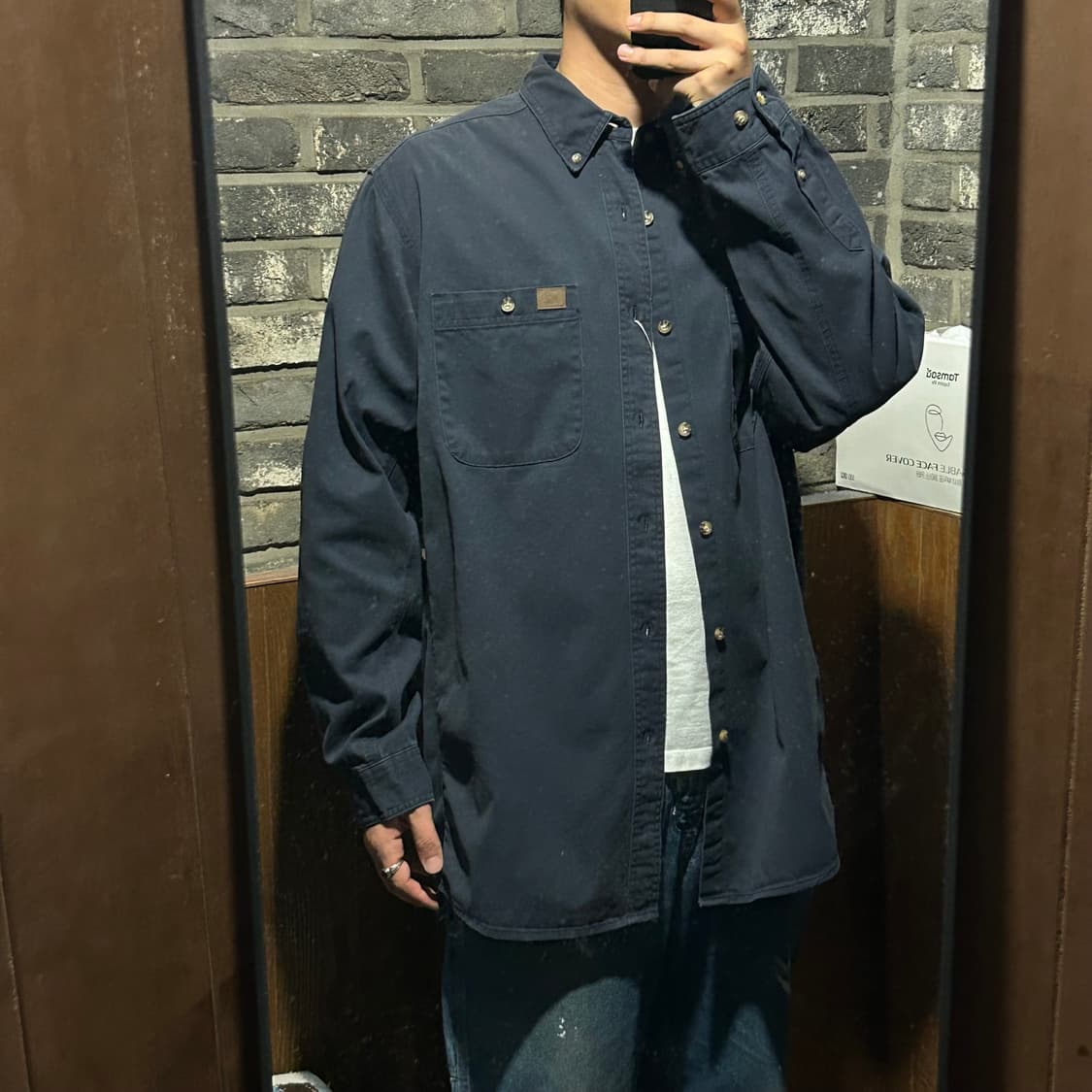 XL) Wrangler 랭글러 투포켓 워크웨어 코튼 셔츠 W36 상품이미지10