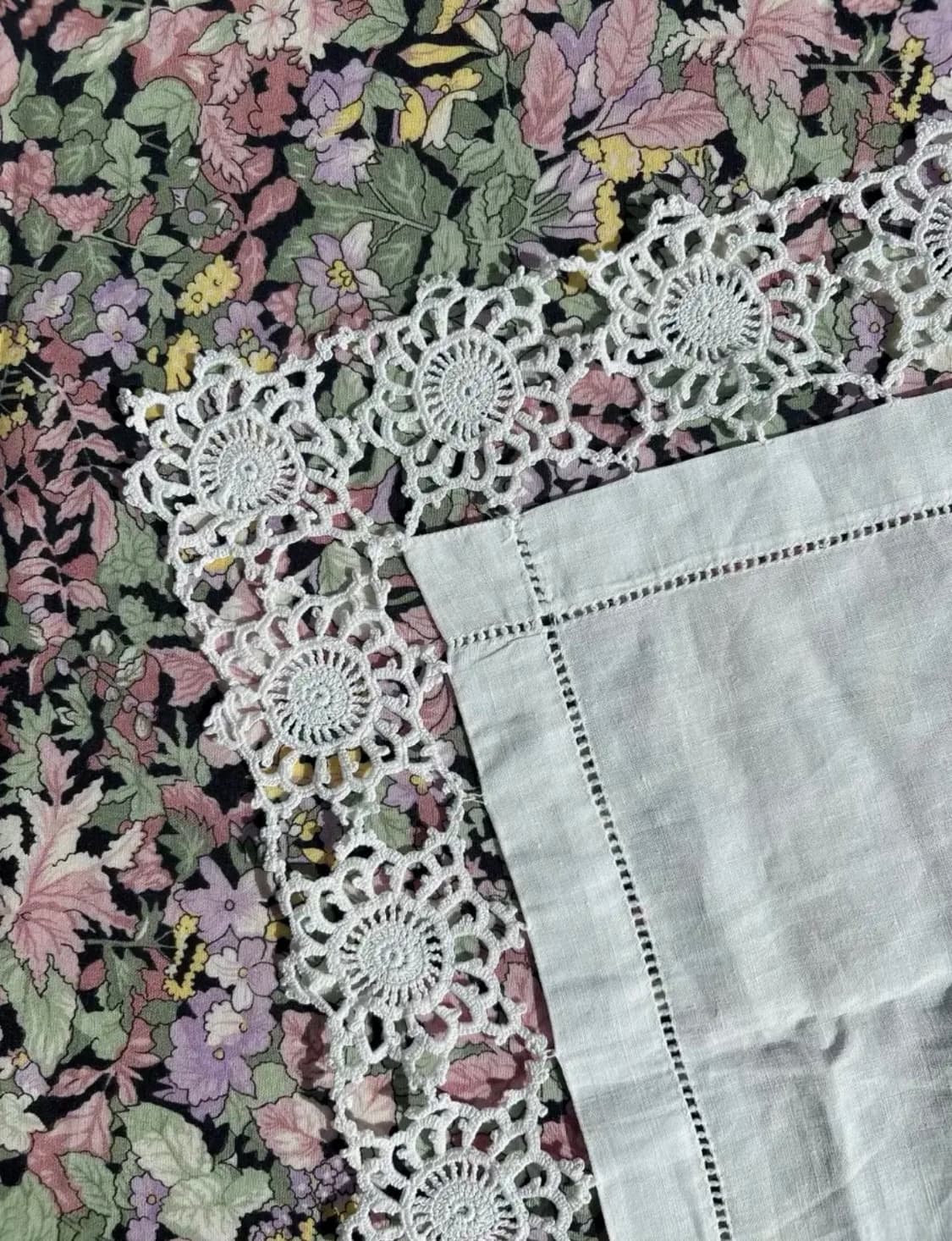 빈티지 화이트 크로쉐 티매트 상품이미지2