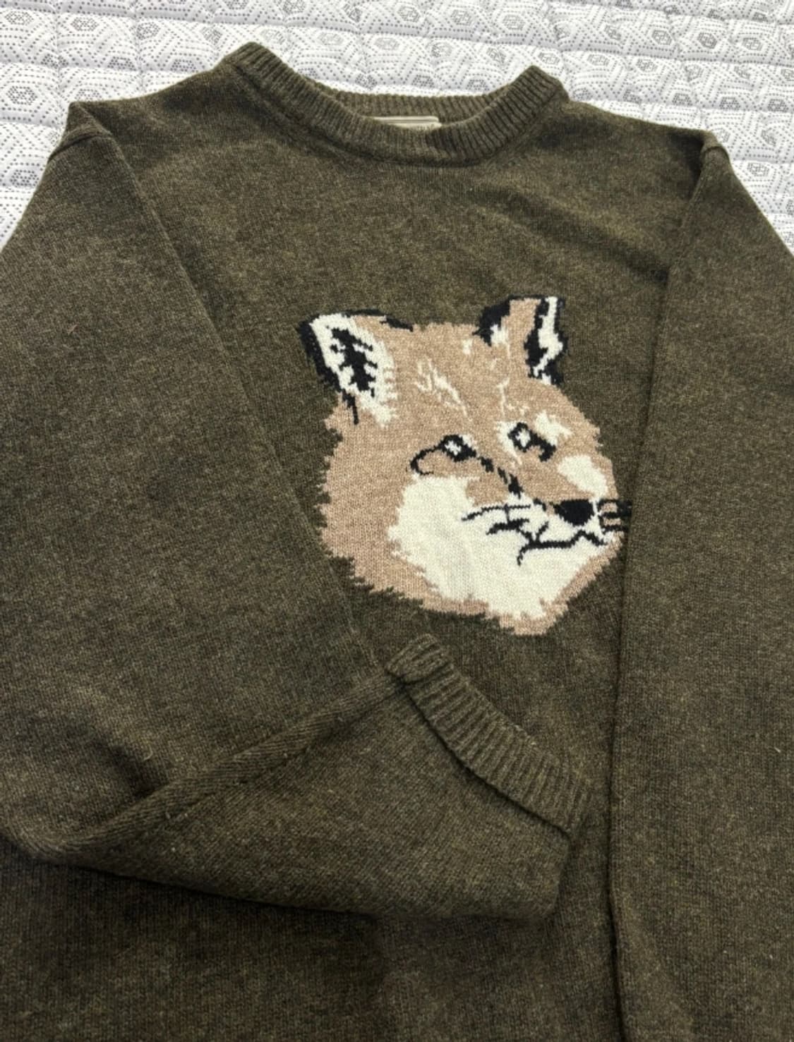 메종키츠네 폭스헤드 울 니트 105~110 상품이미지3