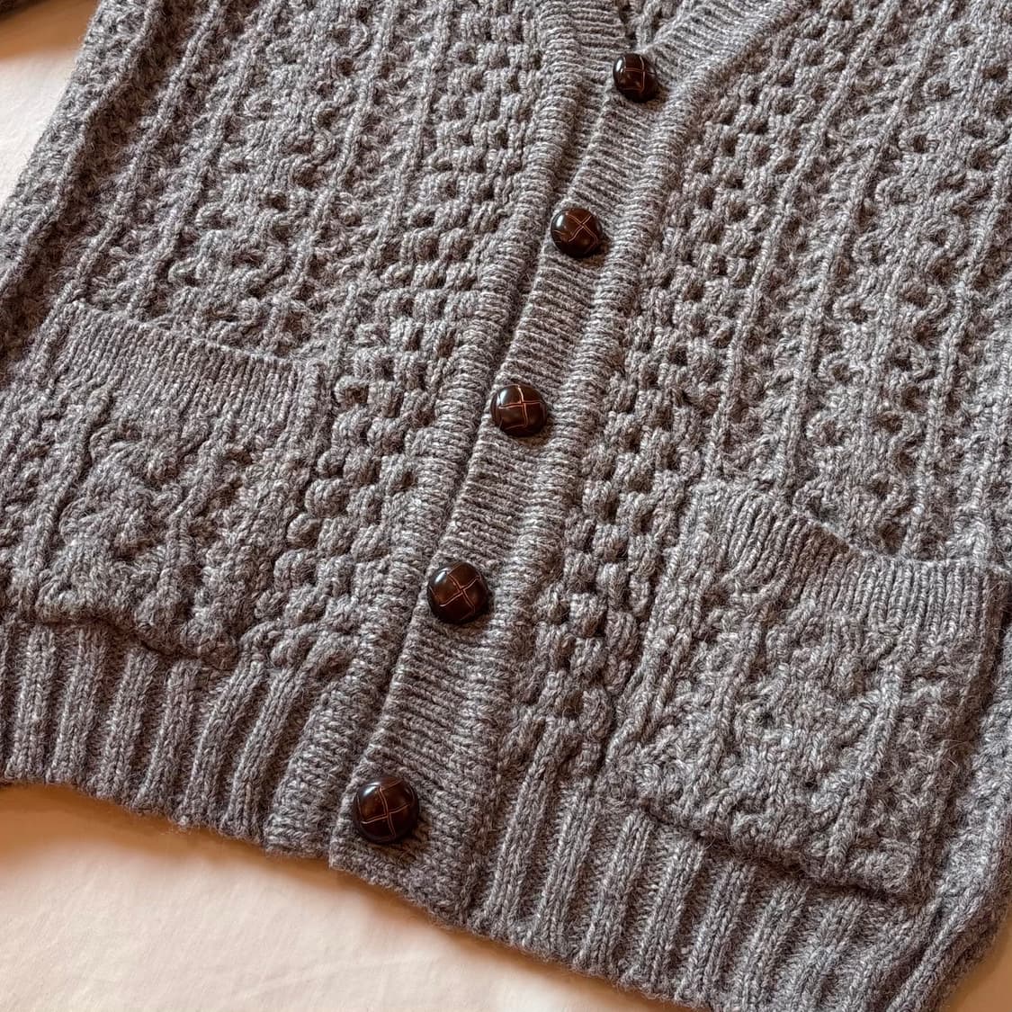 [100-102] 80s Ireland 도네갈 니트웨어 울 아란 니트 상품이미지5