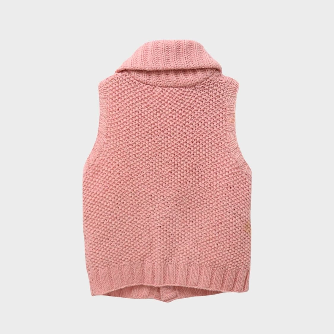 W CLOSET 딸기우유 꽈배기 울 니트 베스트 61505 상품이미지2