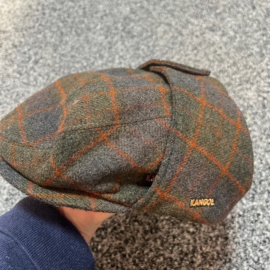 캉골(KANGOL) 트위드 부가티 러셋 플레이드 이태리 울 헌팅캡/베레모 상품이미지2