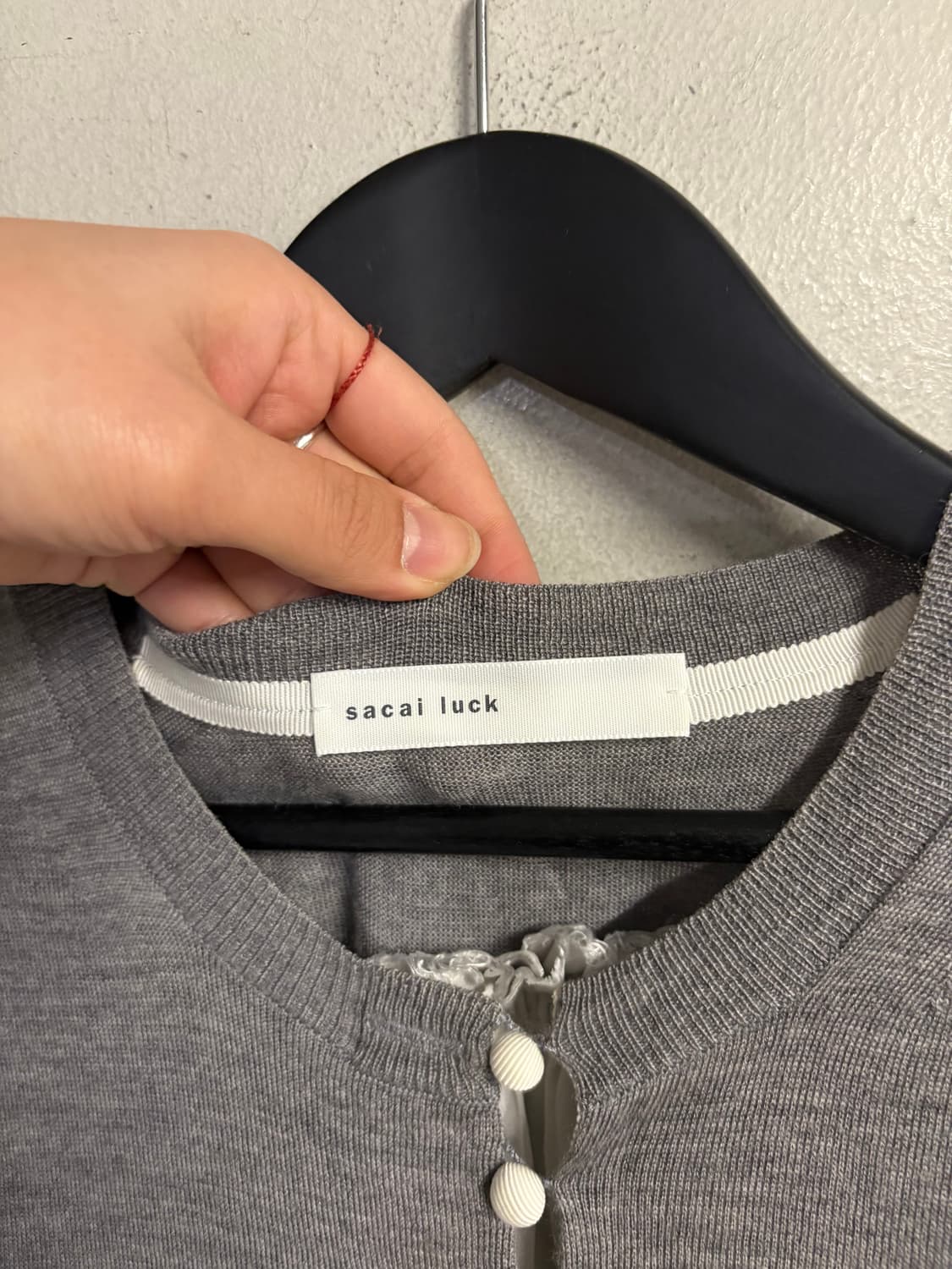 SACAI LUCK back panel cardigan grey 2 상품이미지7