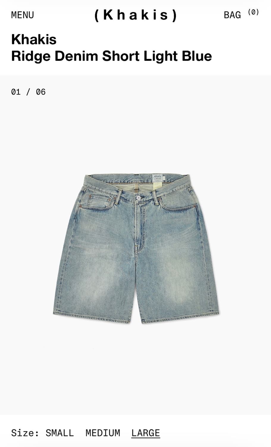 khakis ridge denim short light blue L 상품이미지1