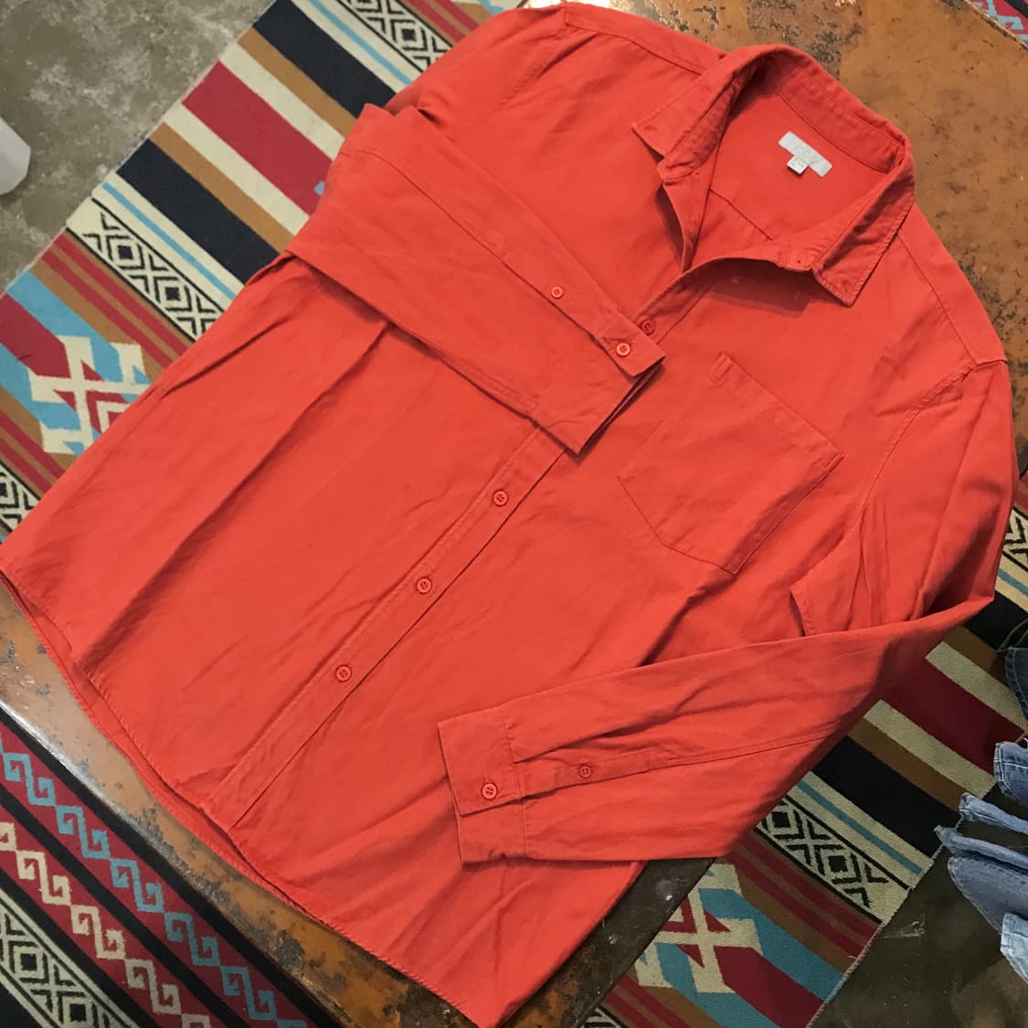 Cos 코스 다크 오렌지 원포켓 코튼 셔츠 남성 105 110 사이즈 상품이미지2