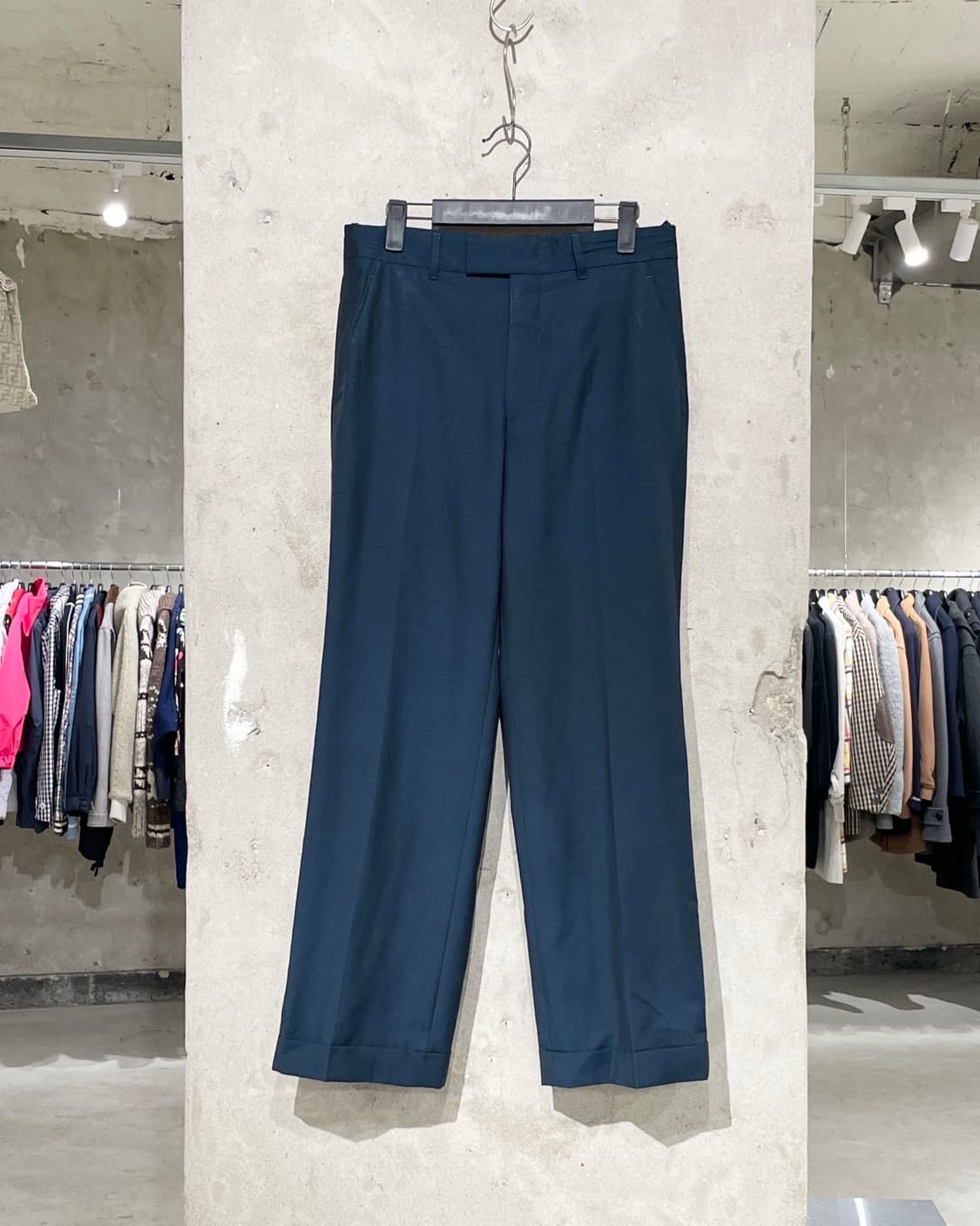 구찌 유니폼 딥 그린 폴드 햄 슬랙스 상품이미지1