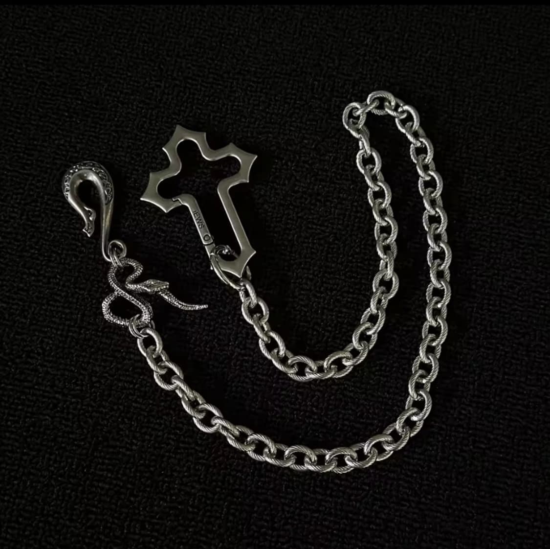 Cross & Snake Heavy Chain Keyring 상품이미지4
