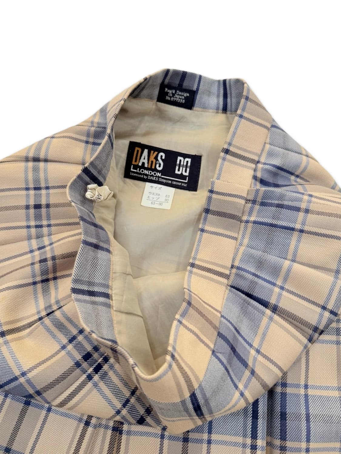 빈티지 DAKS 체크 미디 플리츠 스커트 상품이미지4