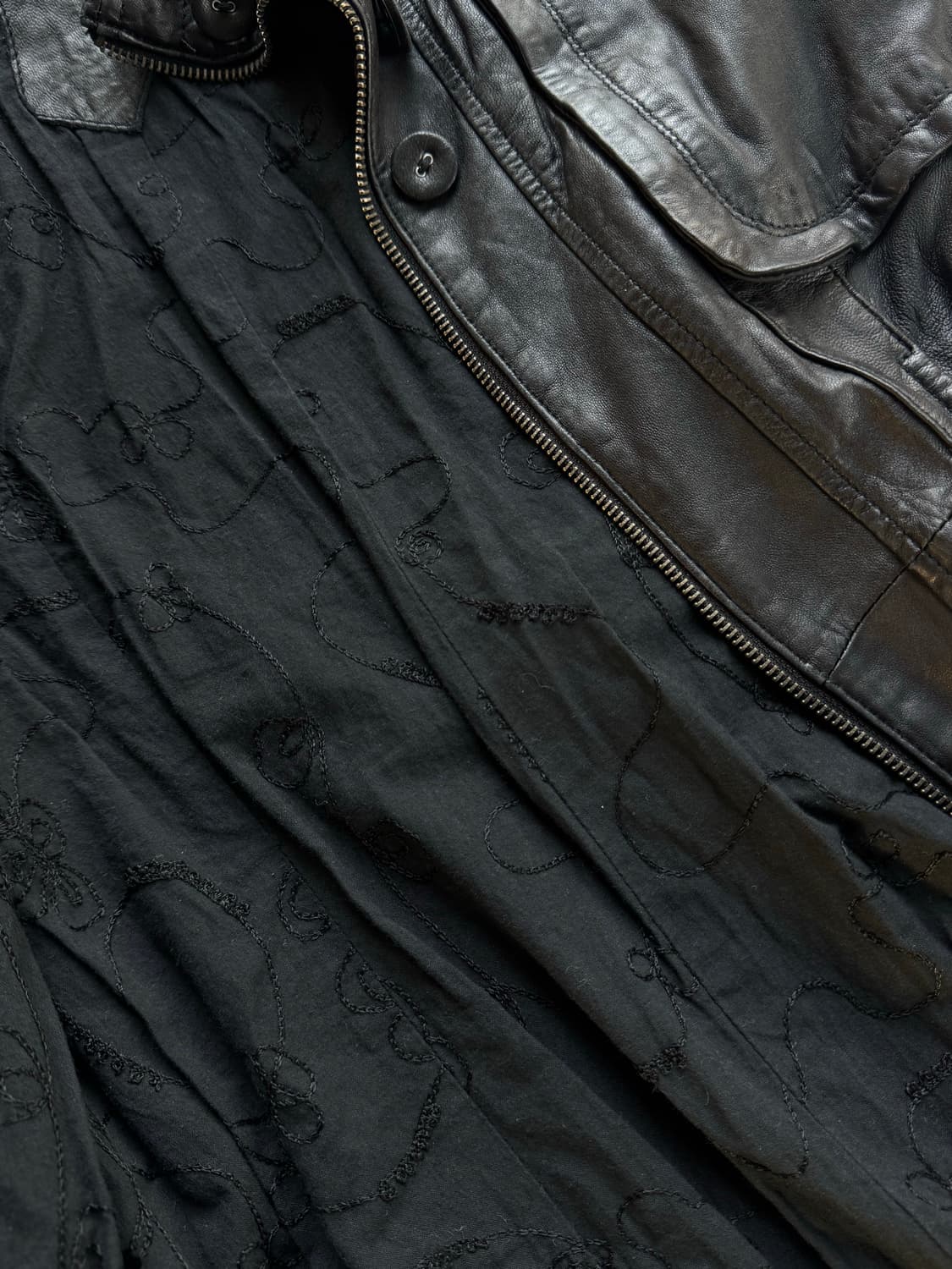 sheepskin high-neck leather jacket 상품이미지7