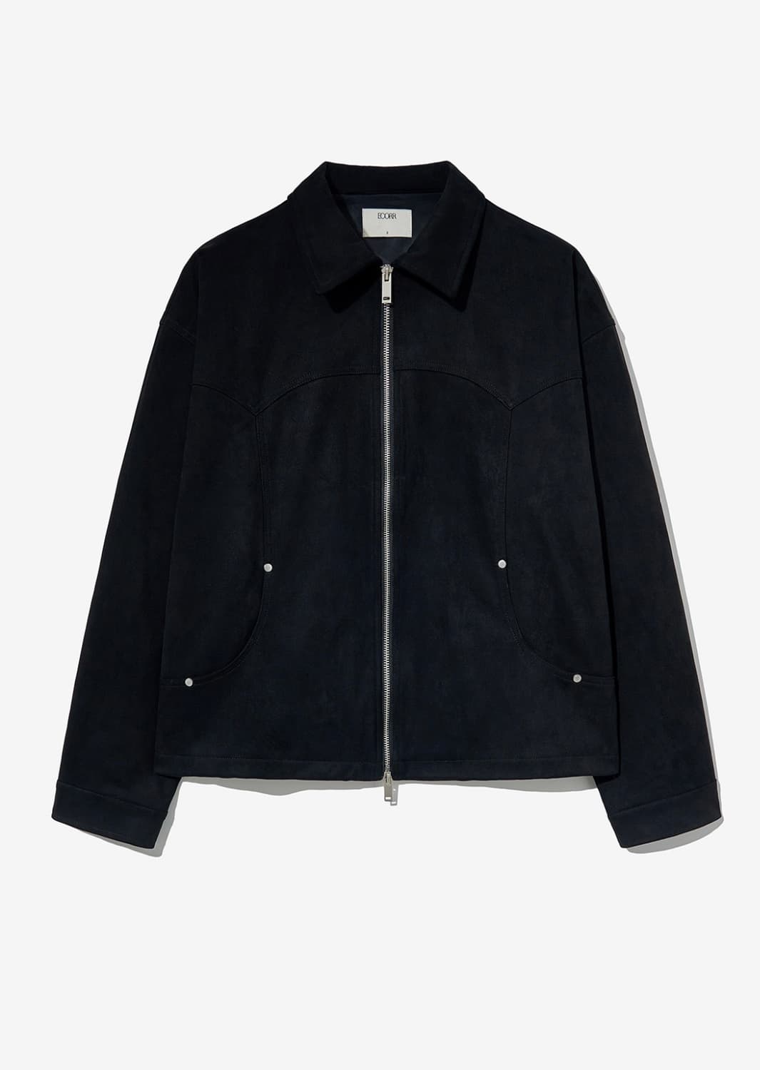 ECORR 비건 스웨이드 싱글카라 자켓 상품이미지2