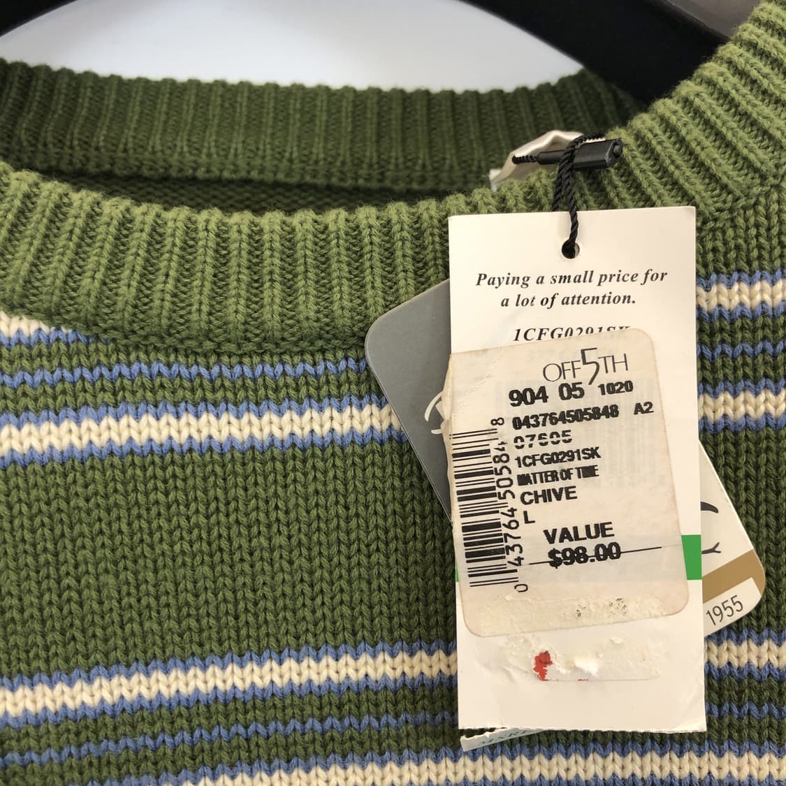 먼싱웨어 (새상품) 오리지널 펭귄 스트라이프니트 L 상품이미지3