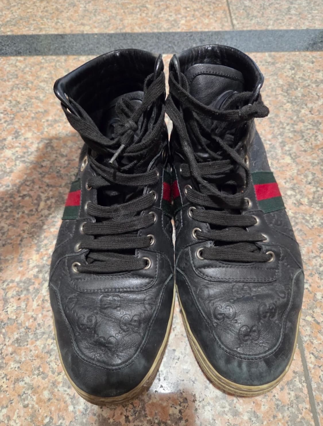 구찌 하이탑 레더 스니커즈 8사이즈 상품이미지2