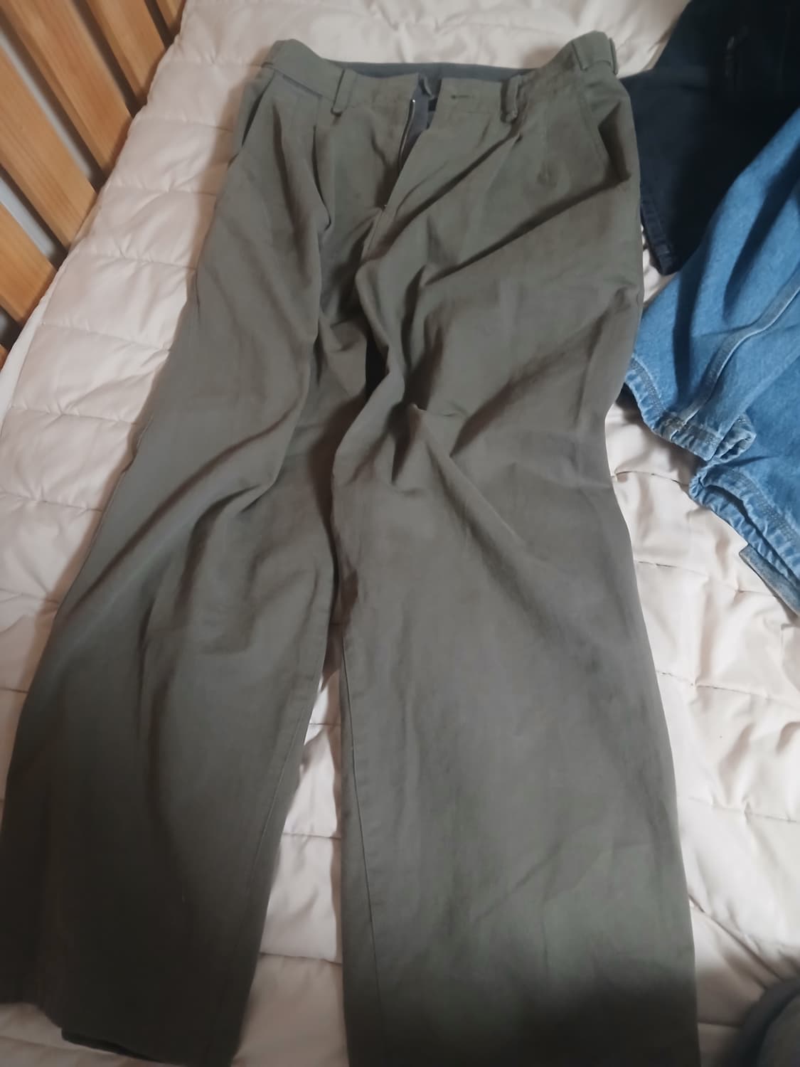 폴리테루 카키바지 2사이즈 상품이미지1