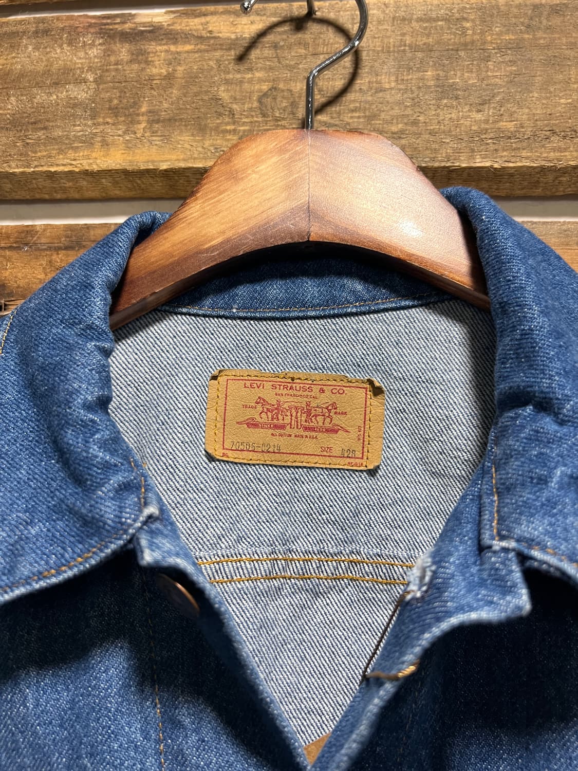 [M]90's 리바이스 777공장 USA Made 데님 트러커 자켓 상품이미지2