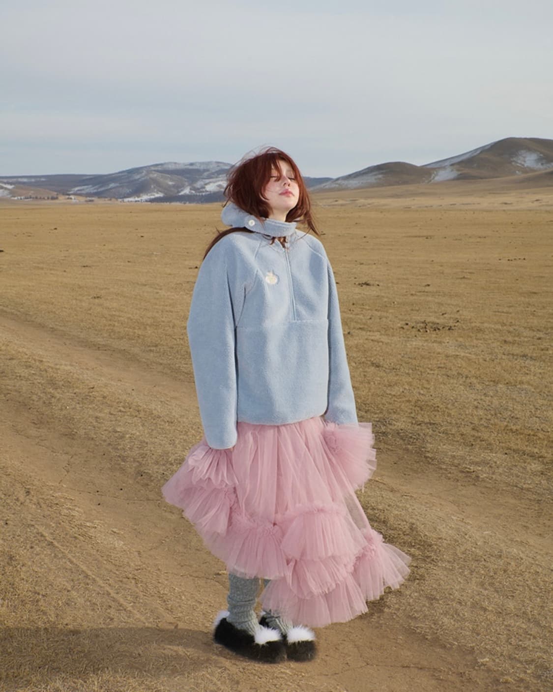 프레클 하네스 튤 롱 드레스 핑크 상품이미지2