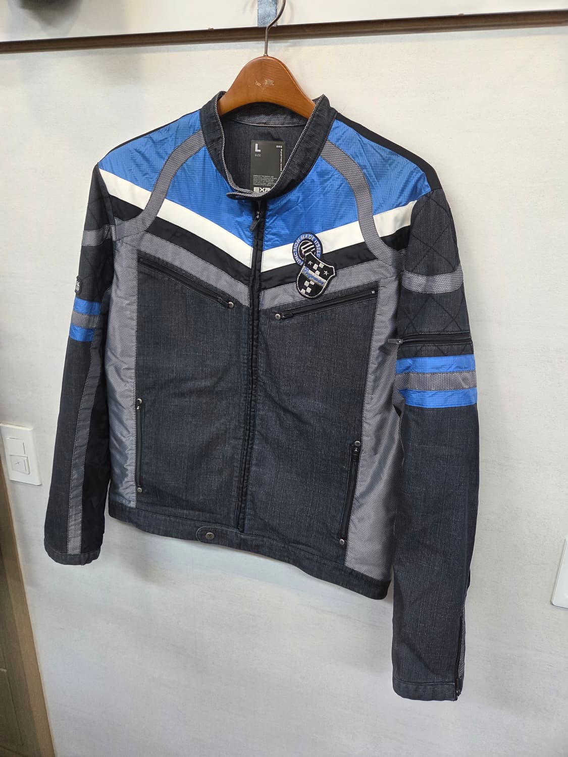 Exr 빈티지 레이싱 데님 방풍자켓 L 상품이미지6