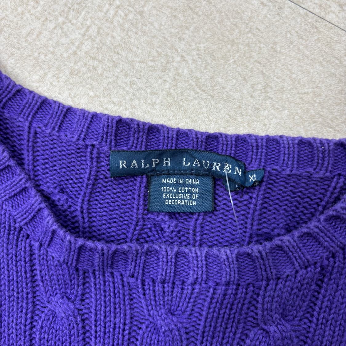 폴로 랄프로렌 케이블 퍼플 포니 니트 상품이미지3