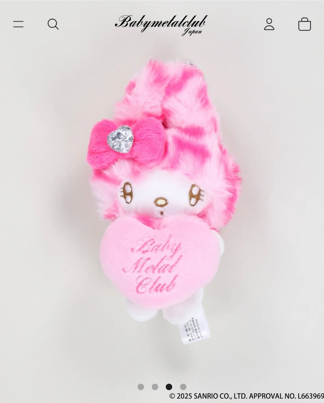 베이비메탈클럽 산리오 스핀스 콜라보 마이멜로디 누이구루미 인형 상품이미지1