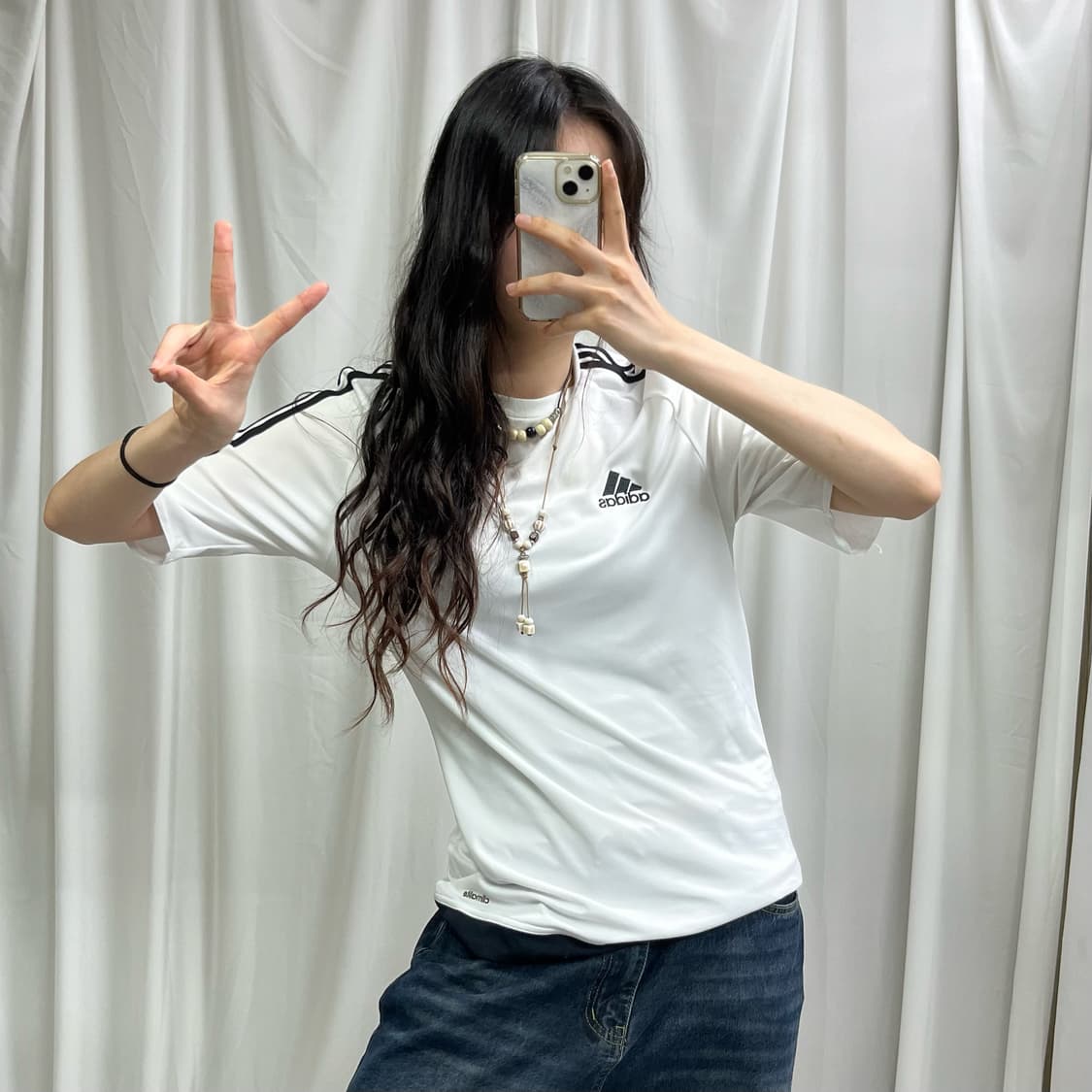 Adidas white T-shirts 상품이미지2