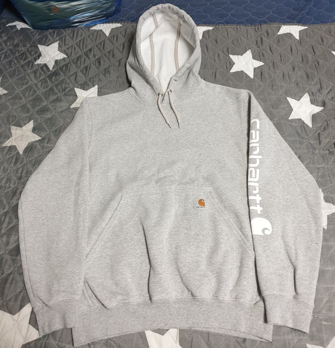 칼하트 미드웨이트 오리지널 기모 후드티 그레이 (S) 상품이미지1