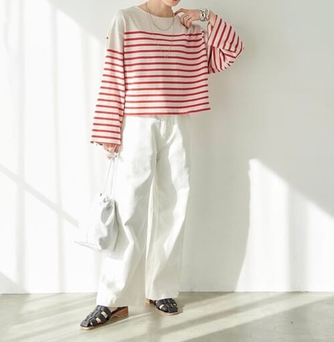 유나이티드 애로우즈 그린라벨 여성 jane 화이트 와이드 데님 상품이미지9