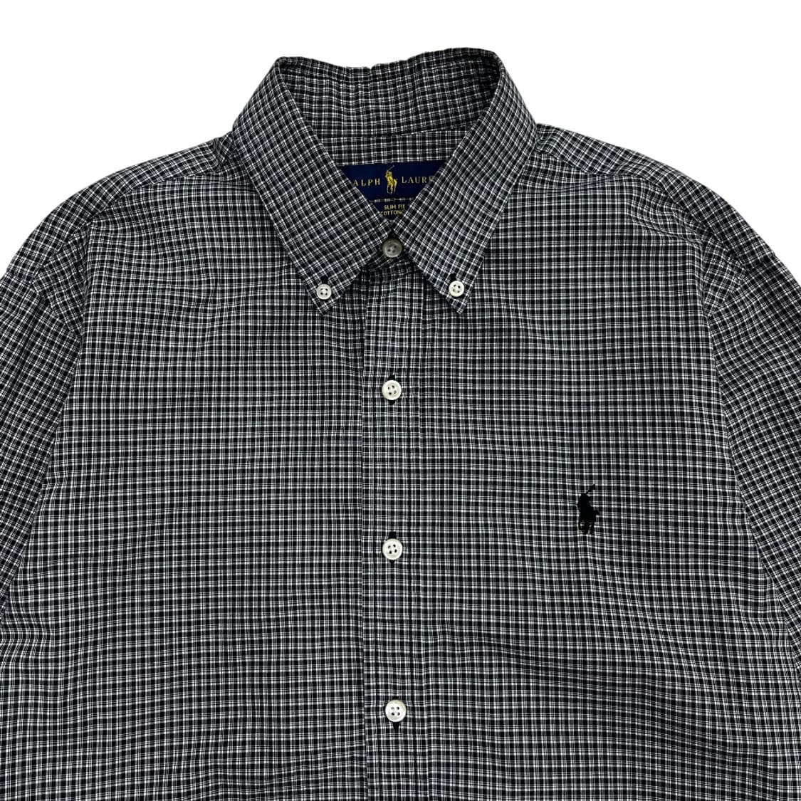 폴로 랄프로렌 블랙포니 블랙 체크 셔츠 M 상품이미지4