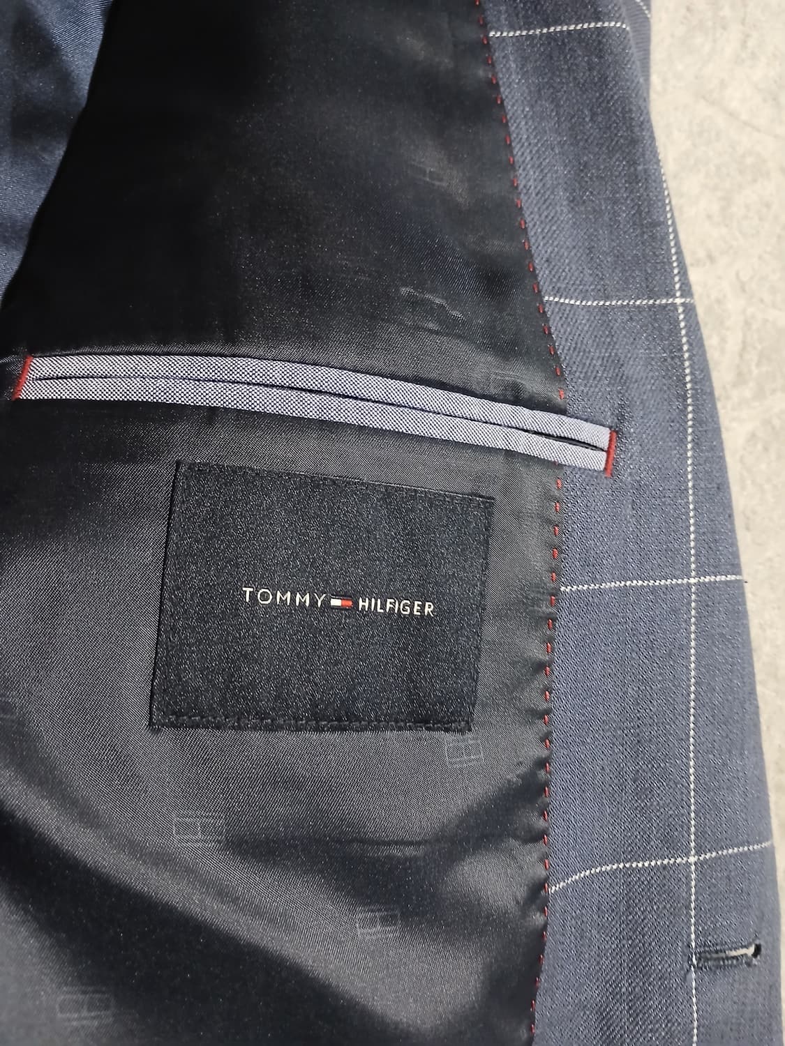 *타미힐피거 윈도우페인 체크 자켓 XL 상품이미지5