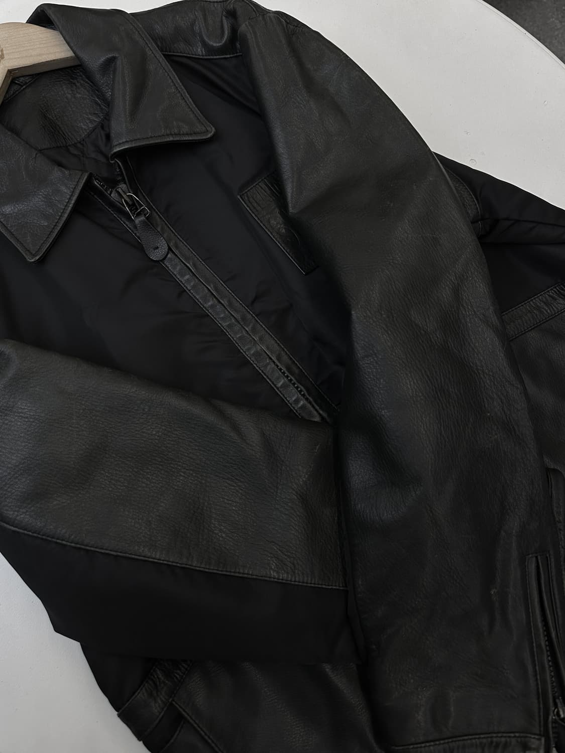 쿠기 90s S.W.A.T 레더 나일론 자켓 상품이미지10