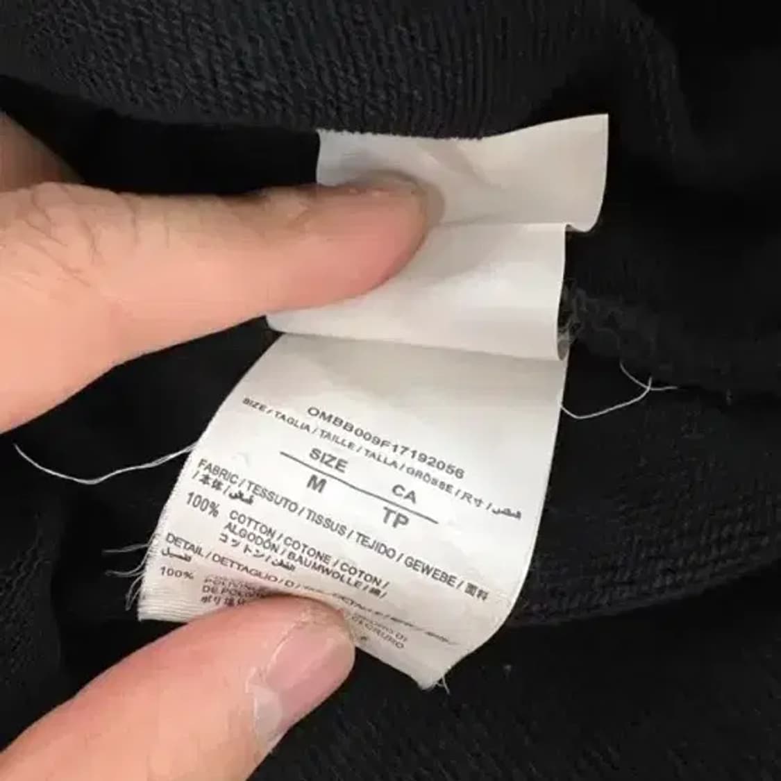 오프화이트 테이핑 후드티 블랙 M 상품이미지8