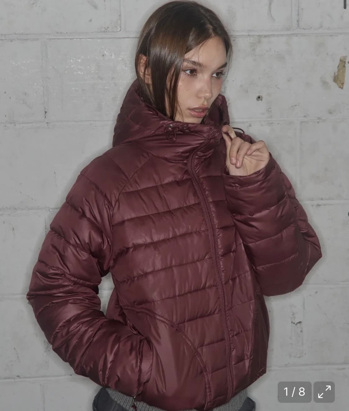 팬시클럽 라이트웨이트 푸퍼 패딩 버건디 상품이미지1