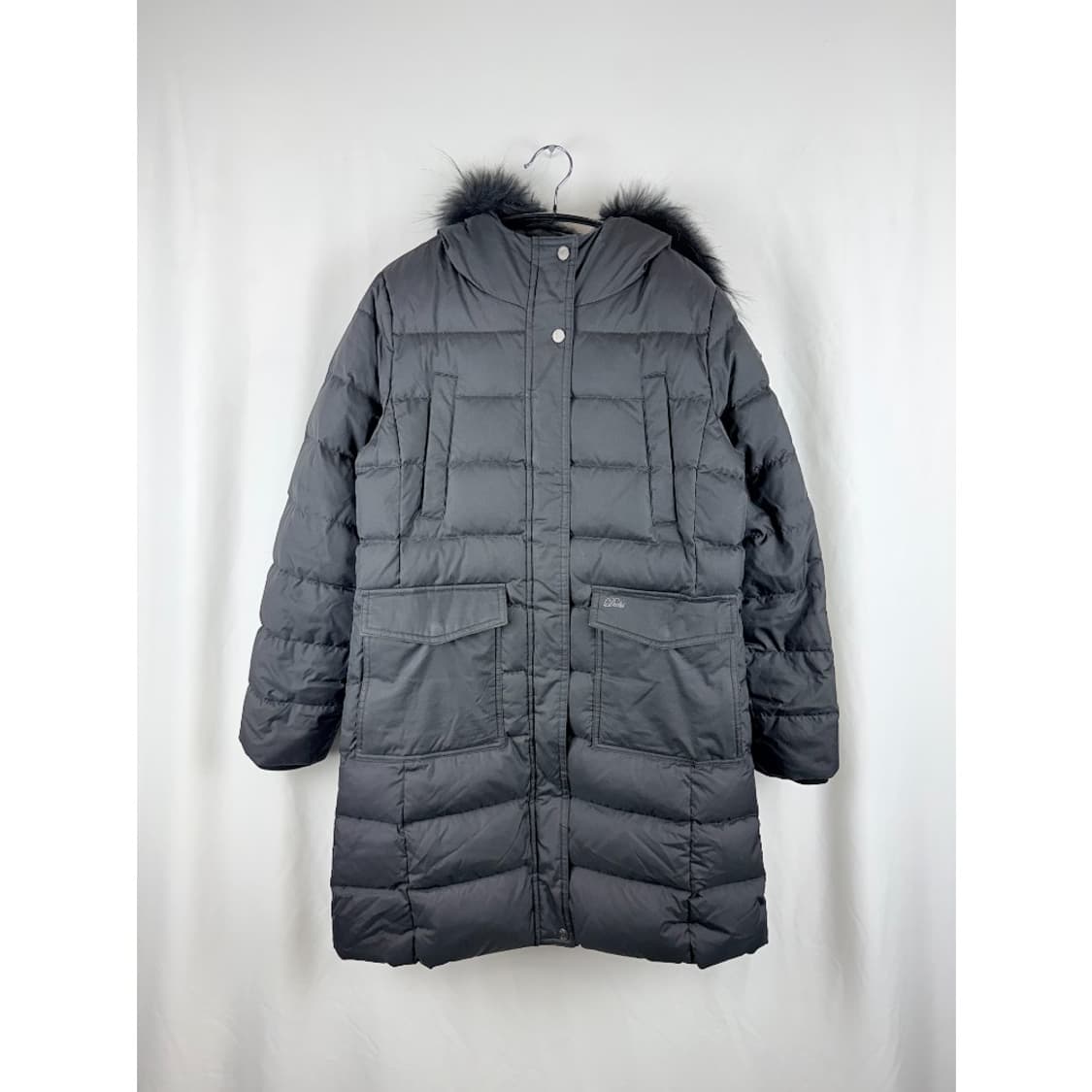 (90) 닥스 우먼스 라쿤퍼 구스다운 롱 패딩 블랙 상품이미지2