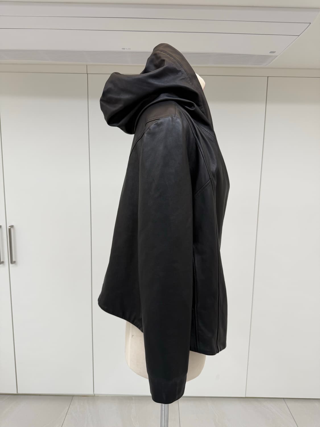 헬무트랭 블랙 양가죽 집업 후드 가죽 자켓 L 상품이미지4