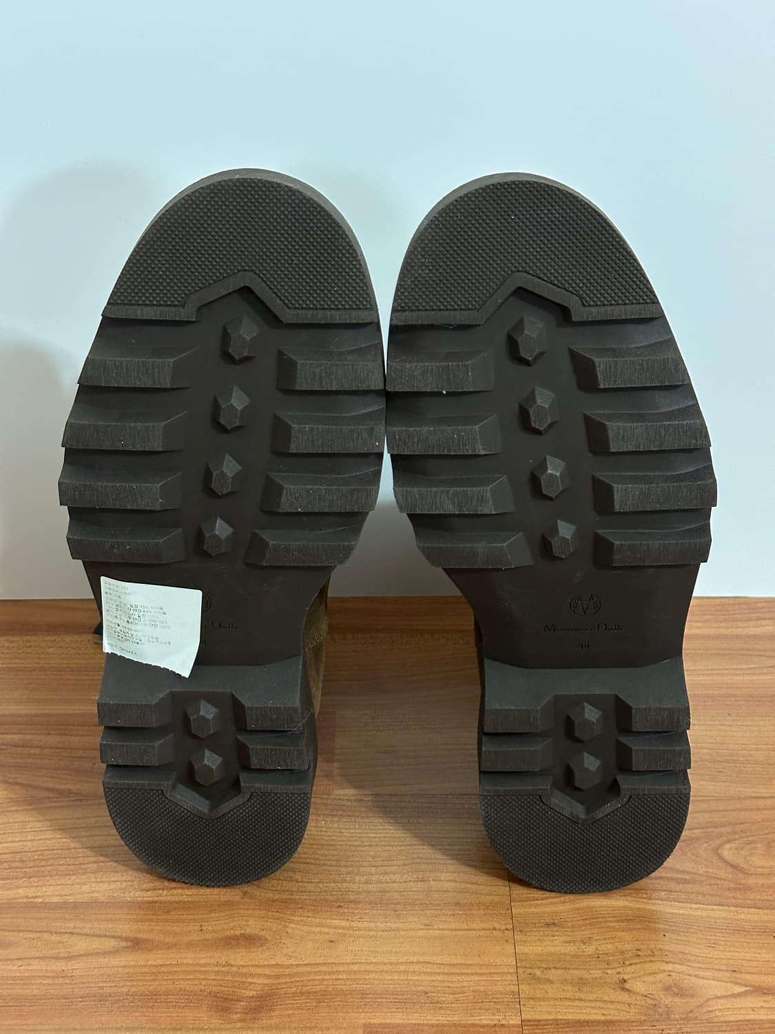 [1회착용] 마시모두띠 스웨이드 소가죽 첼시부츠 다크브라운 EU44 상품이미지4