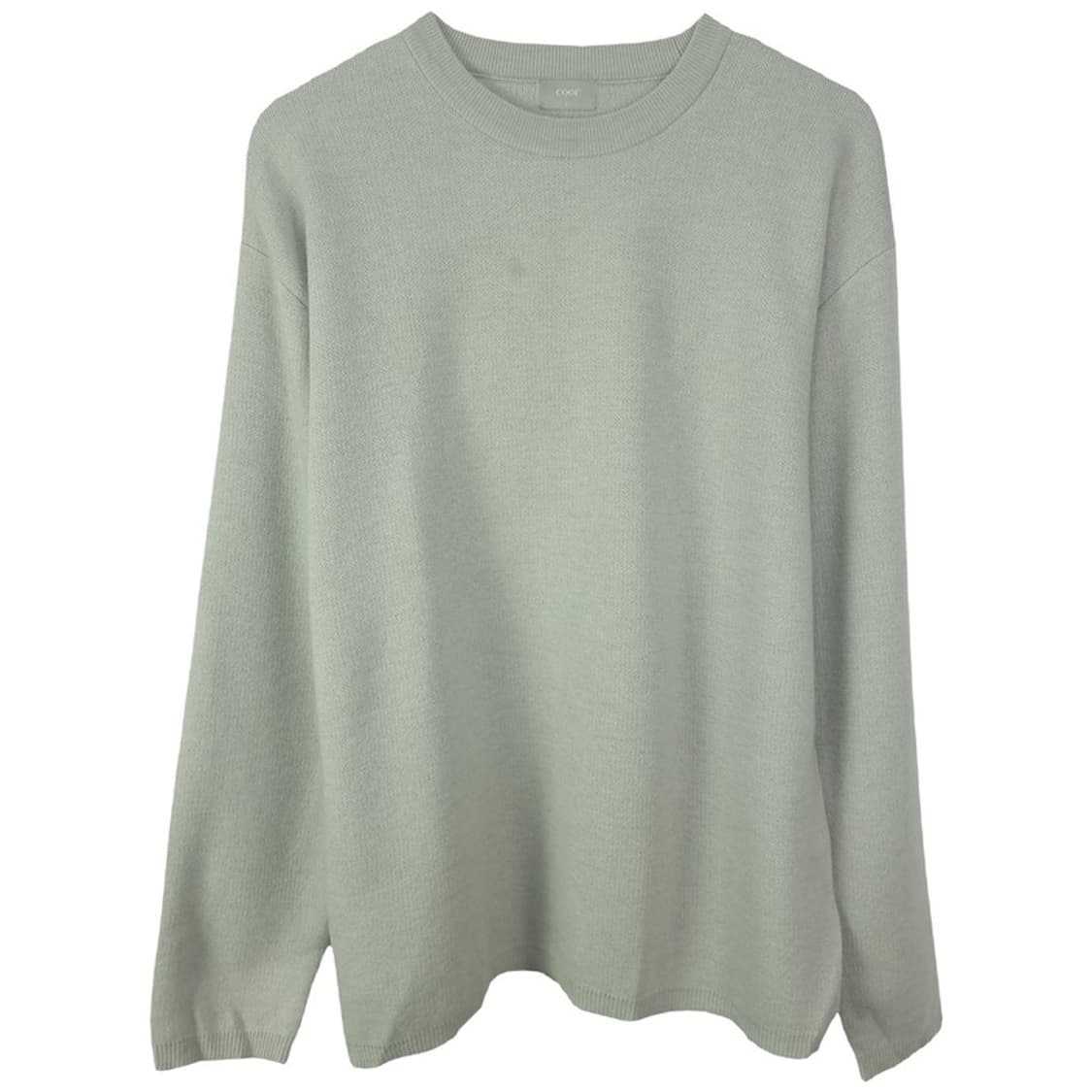 [쿠어] 캐시미어 블랜디드 미니멀 크루넥 루즈핏 니트 M18878 상품이미지2