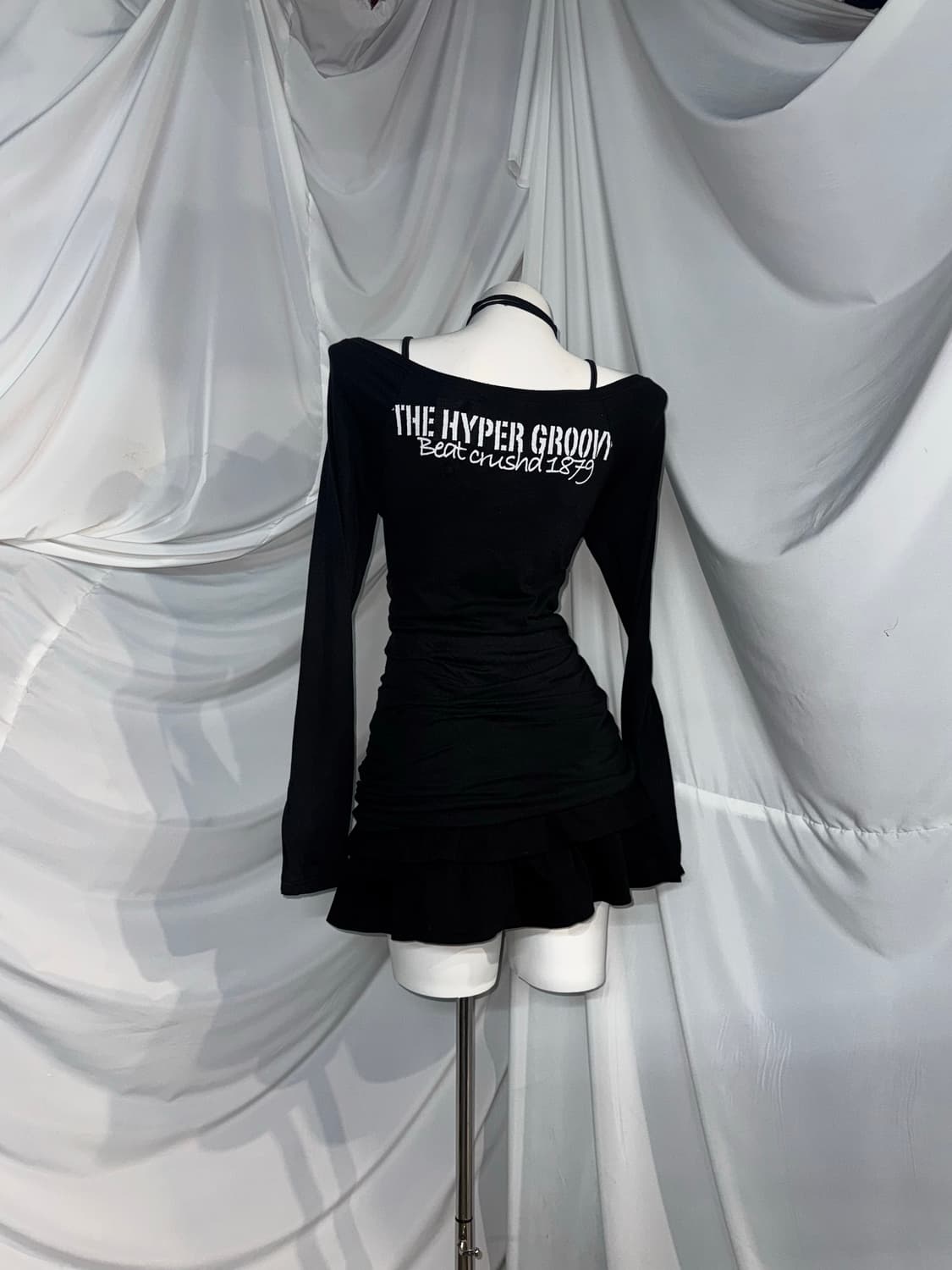 미사깔 무채색 데일리 해골 펑투케 코디세트 상품이미지6