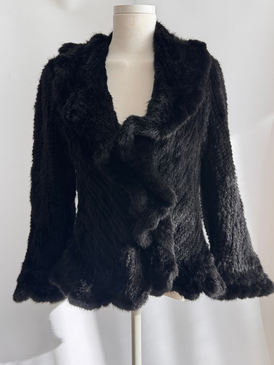 고스펑크 나나깔 블랙퍼자켓 밍크코트 리얼퍼자켓  상품이미지1