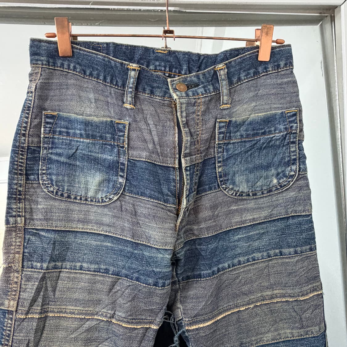 히스테릭 글래머 패치워크 플레어 데님 팬츠 상품이미지6