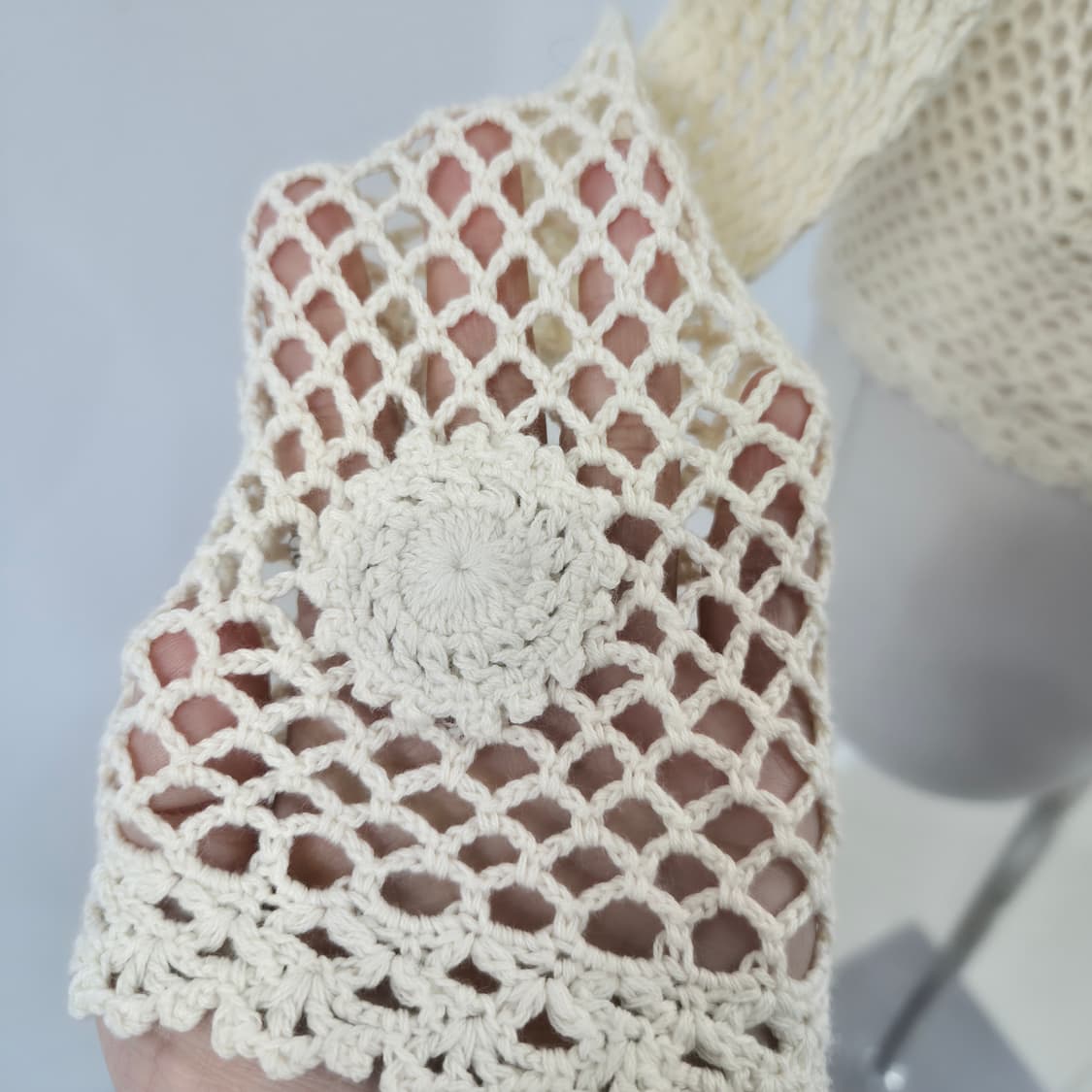 PACIFIC COAST 아이보리 크로셰 니트 가디건 상품이미지8