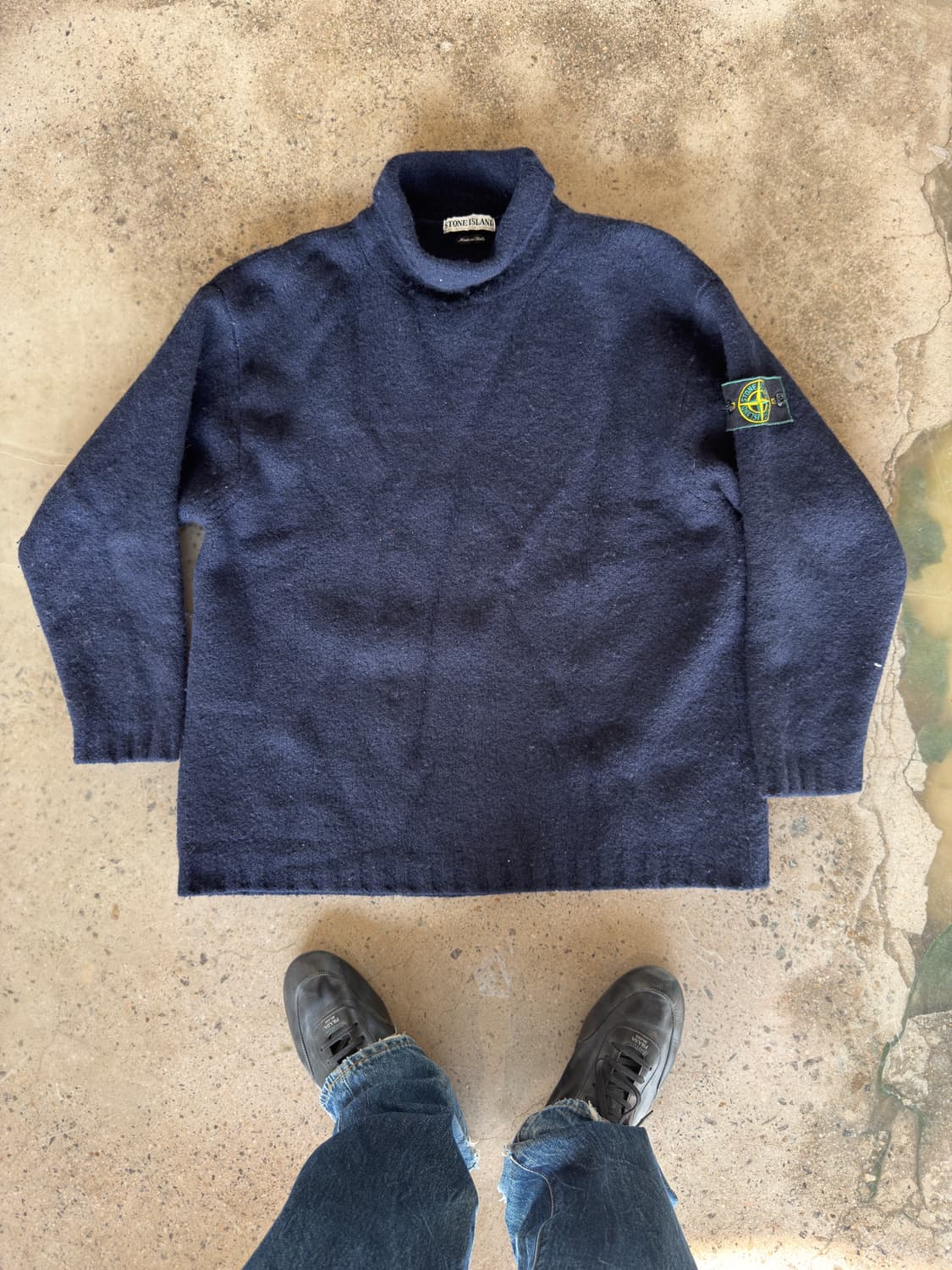 95AW 스톤 아일랜드 울 롤넥 니트 상품이미지5