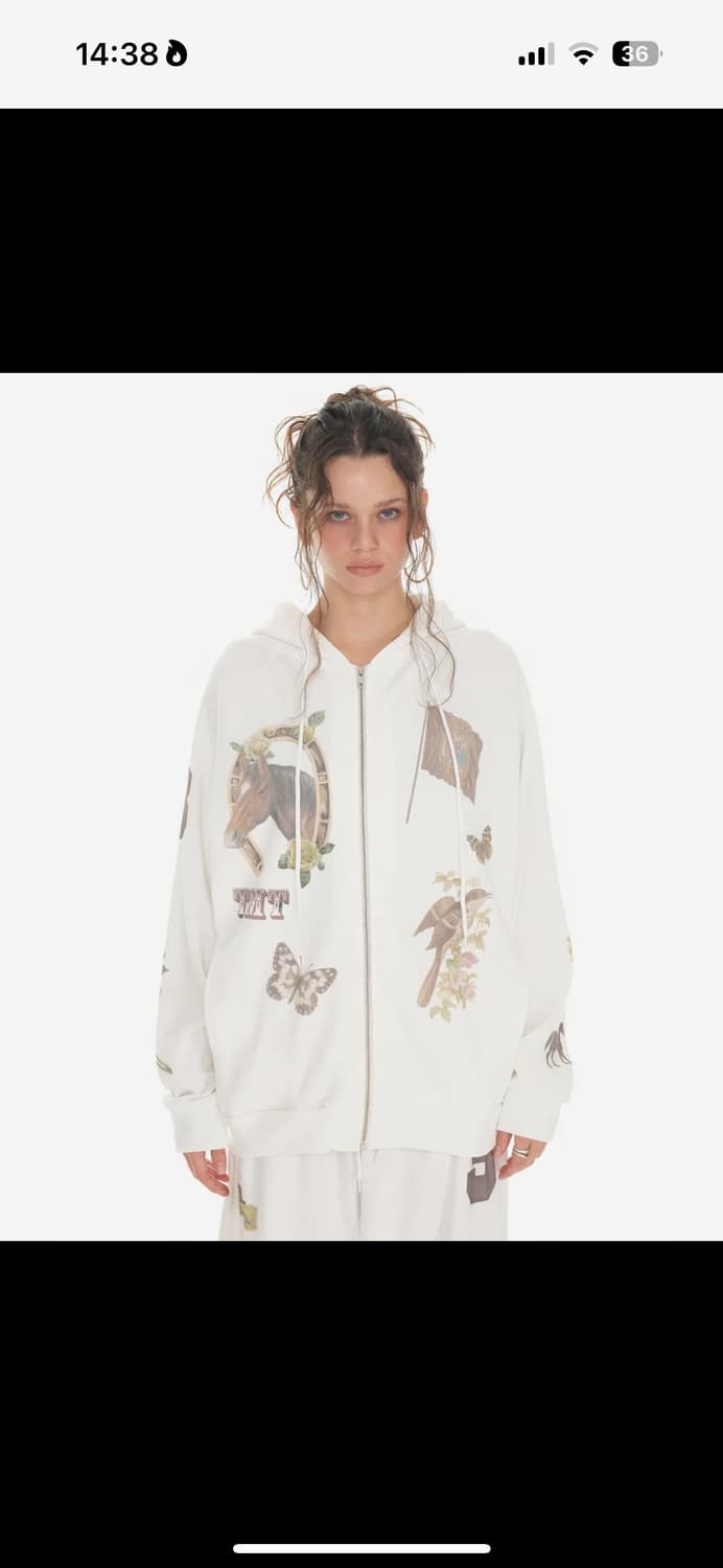 새상품!투머피택스 웨스턴 와플 후드 집업 상품이미지1