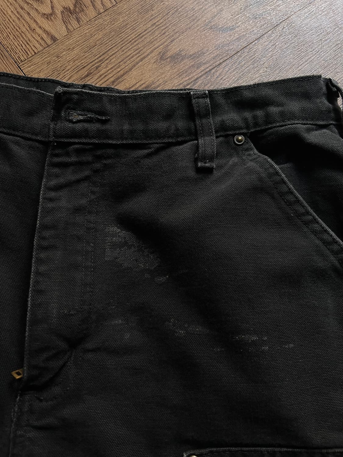 [34]칼하트 USA 블랙 더블니 워크 팬츠 상품이미지4