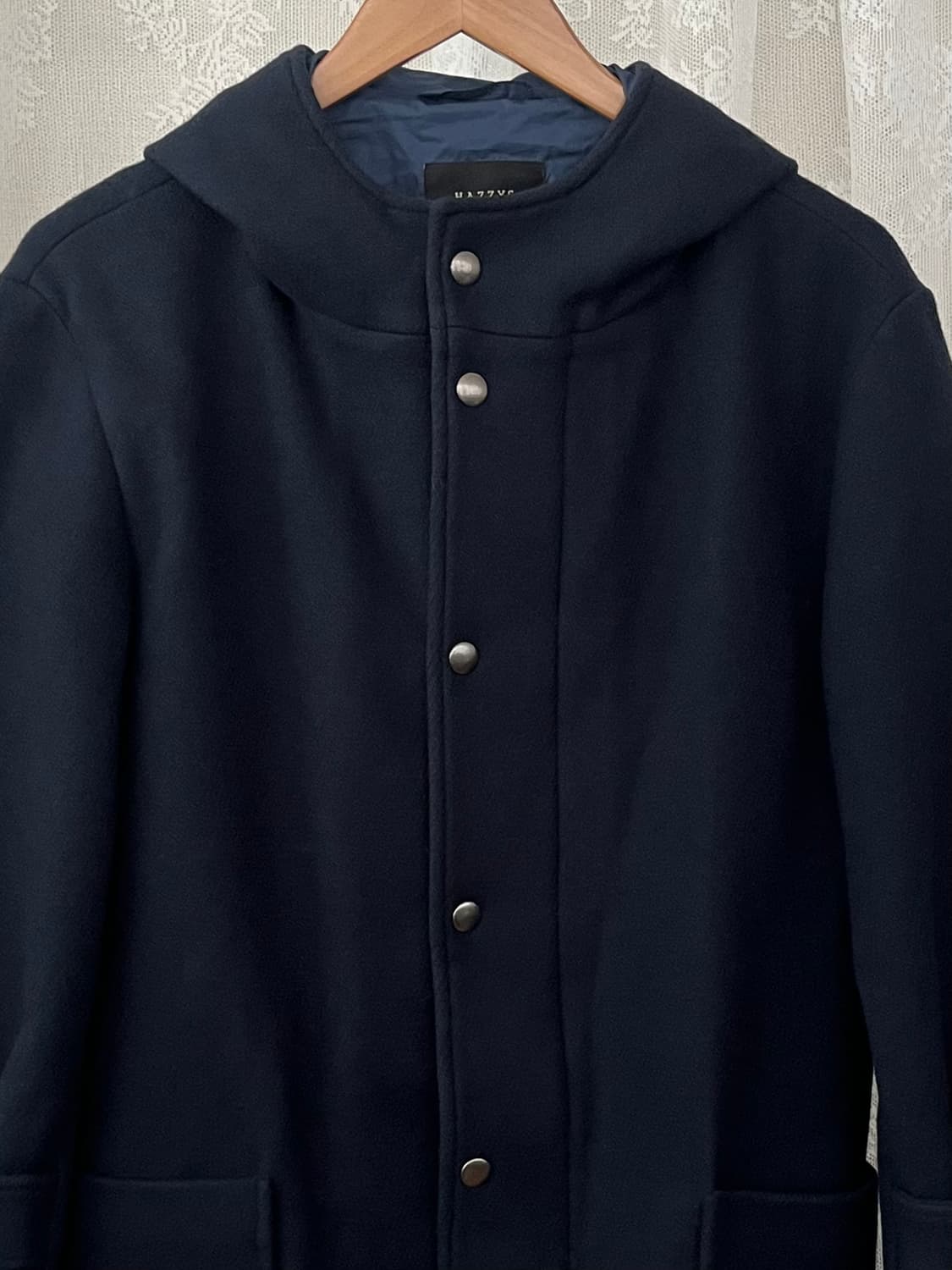 95) 헤지스 HAZZYS 후드 코트 네이비 상품이미지3