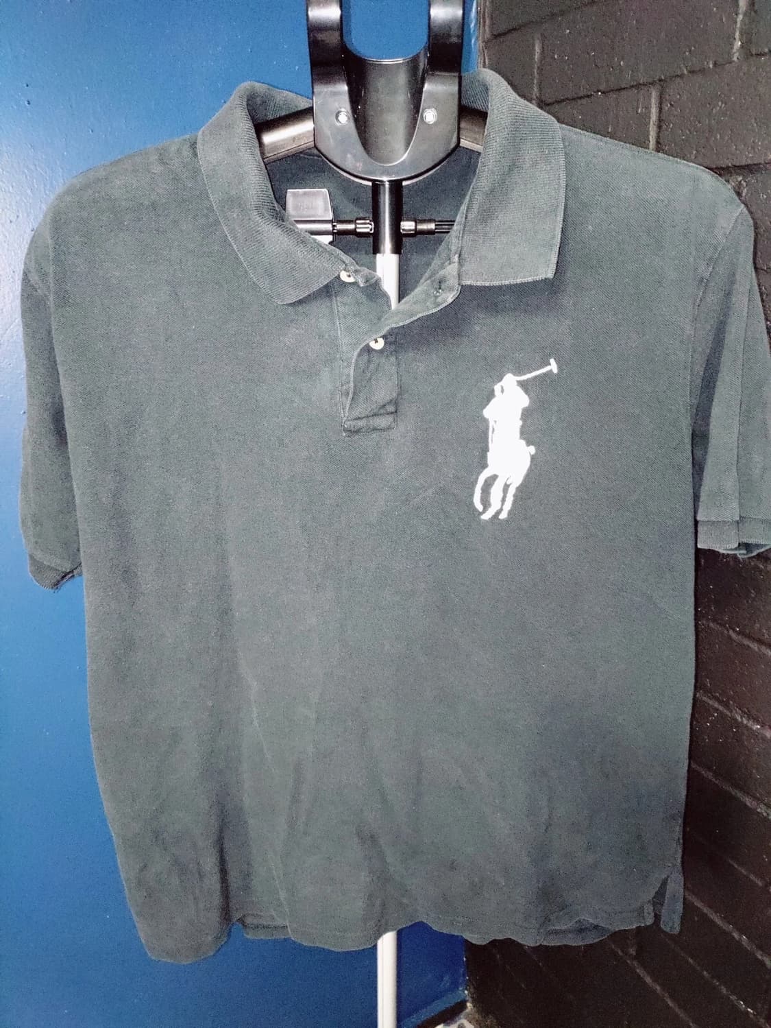 폴로 랄프로렌 빅포니 반팔 카라 티셔츠 블랙 화이트 상품이미지1