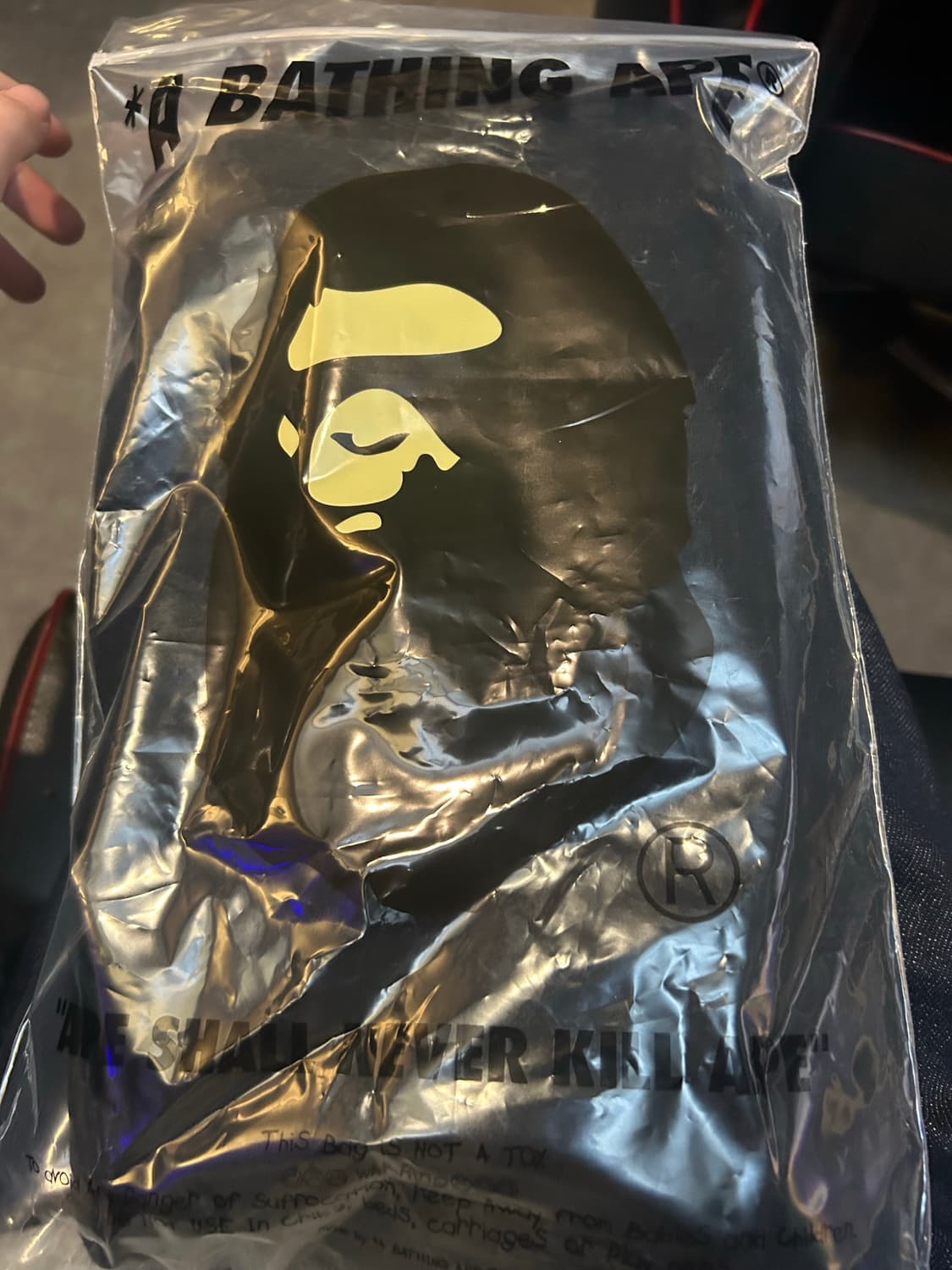 베이프 BAPE 에이프헤드 반팔 블랙 (폴리백 포함) 상품이미지2