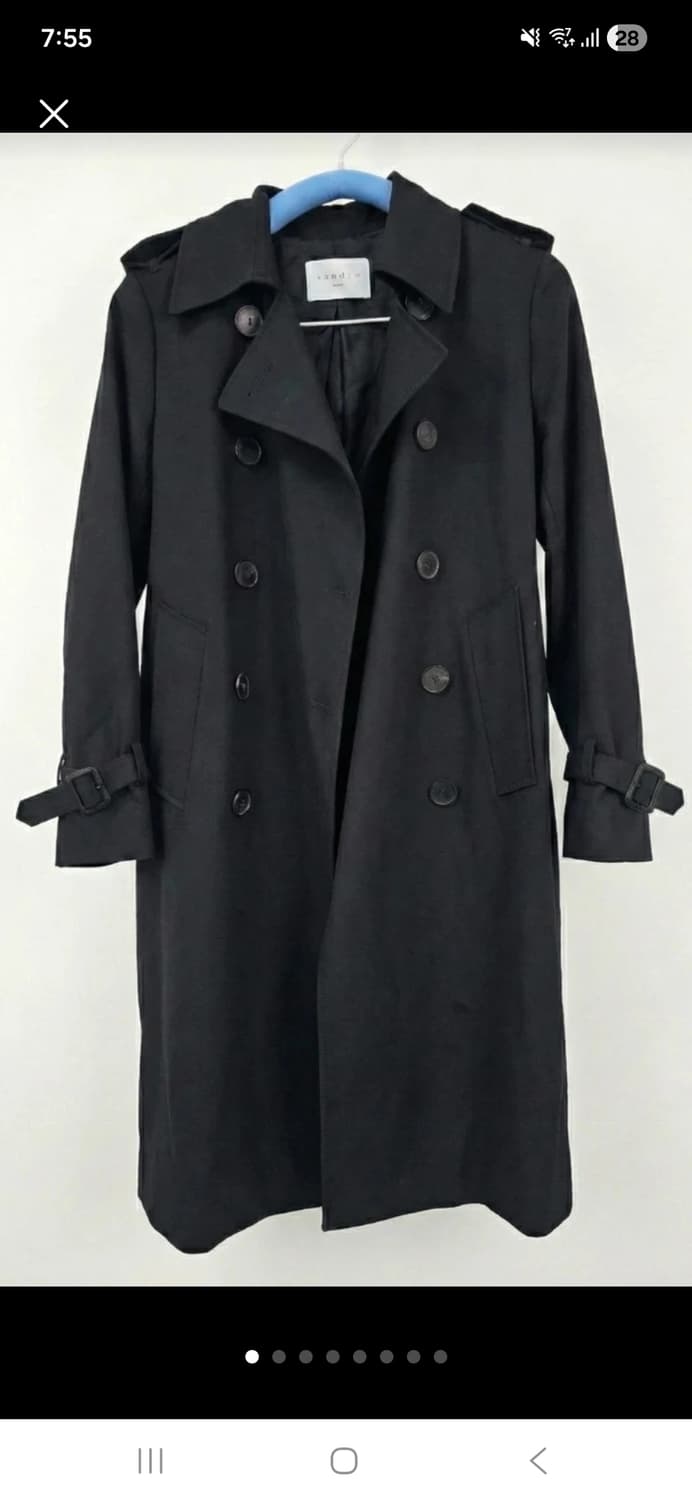 산드로 여성 트렌치코트 블랙(신세경 트렌치) 상품이미지1