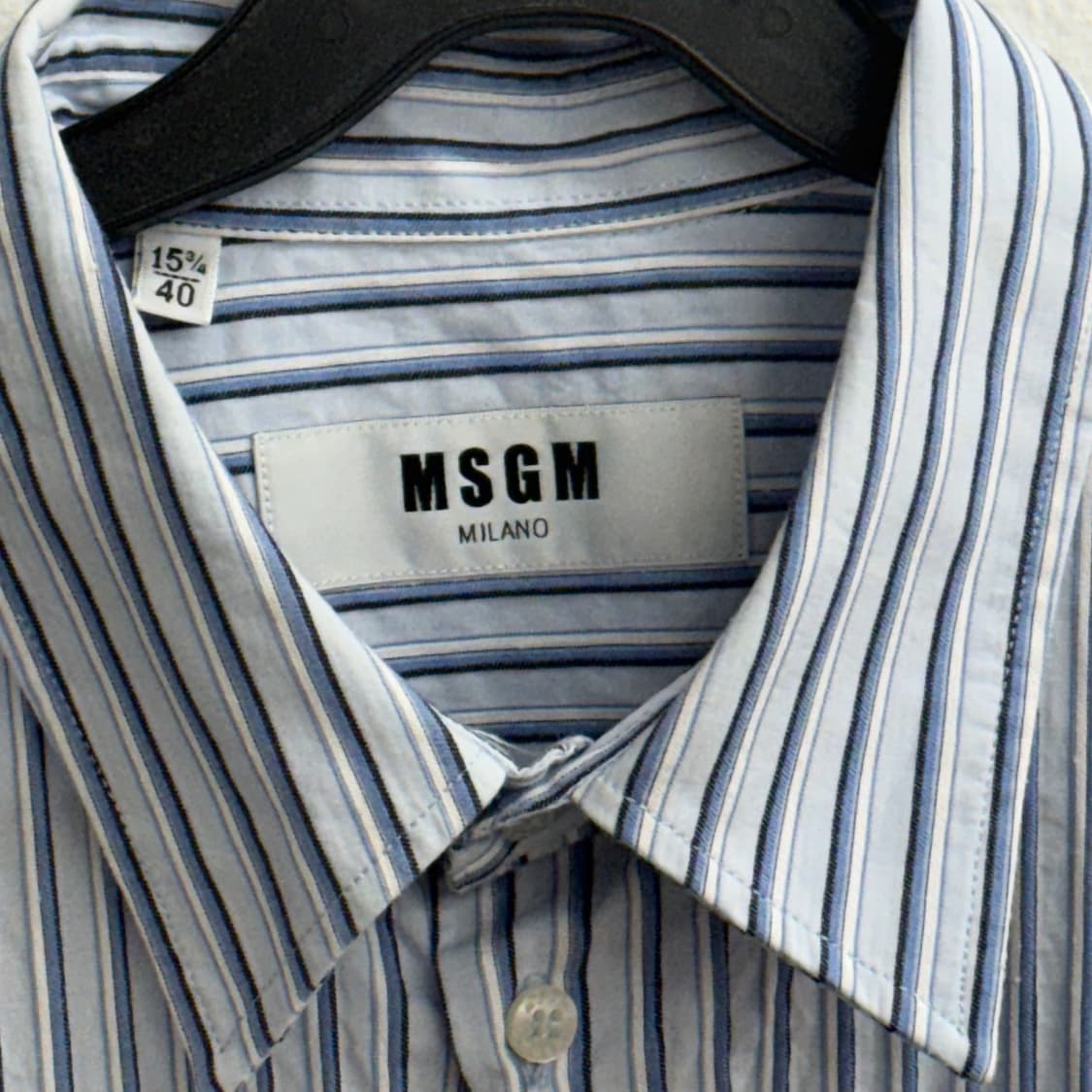 MSGM 블루 스트라이프 패턴에 토코 투칸 셔츠 (40) 상품이미지2