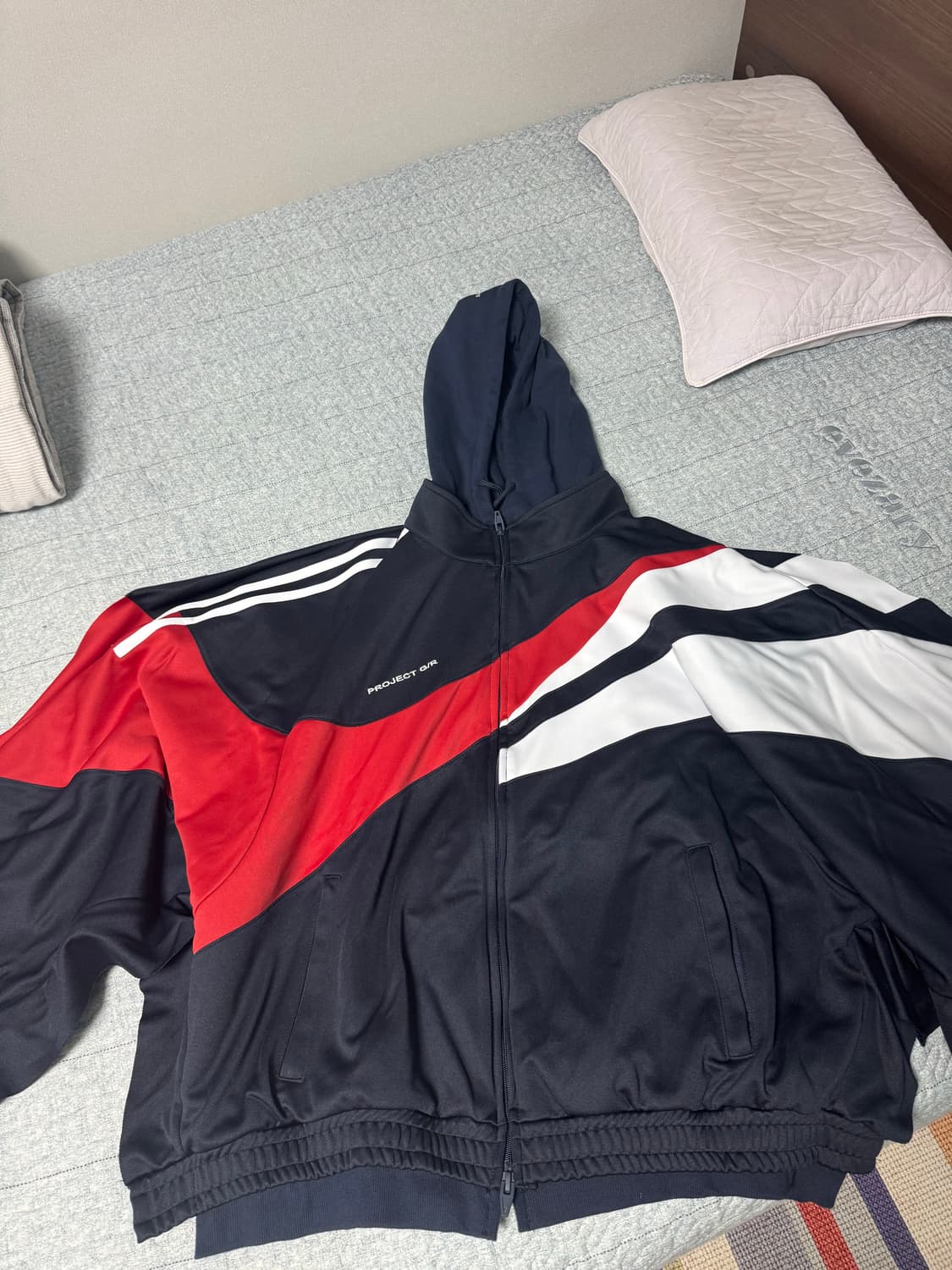 프로젝트gr 하이브리드 후디 트랙 자켓 네이비 1사이즈 상품이미지1