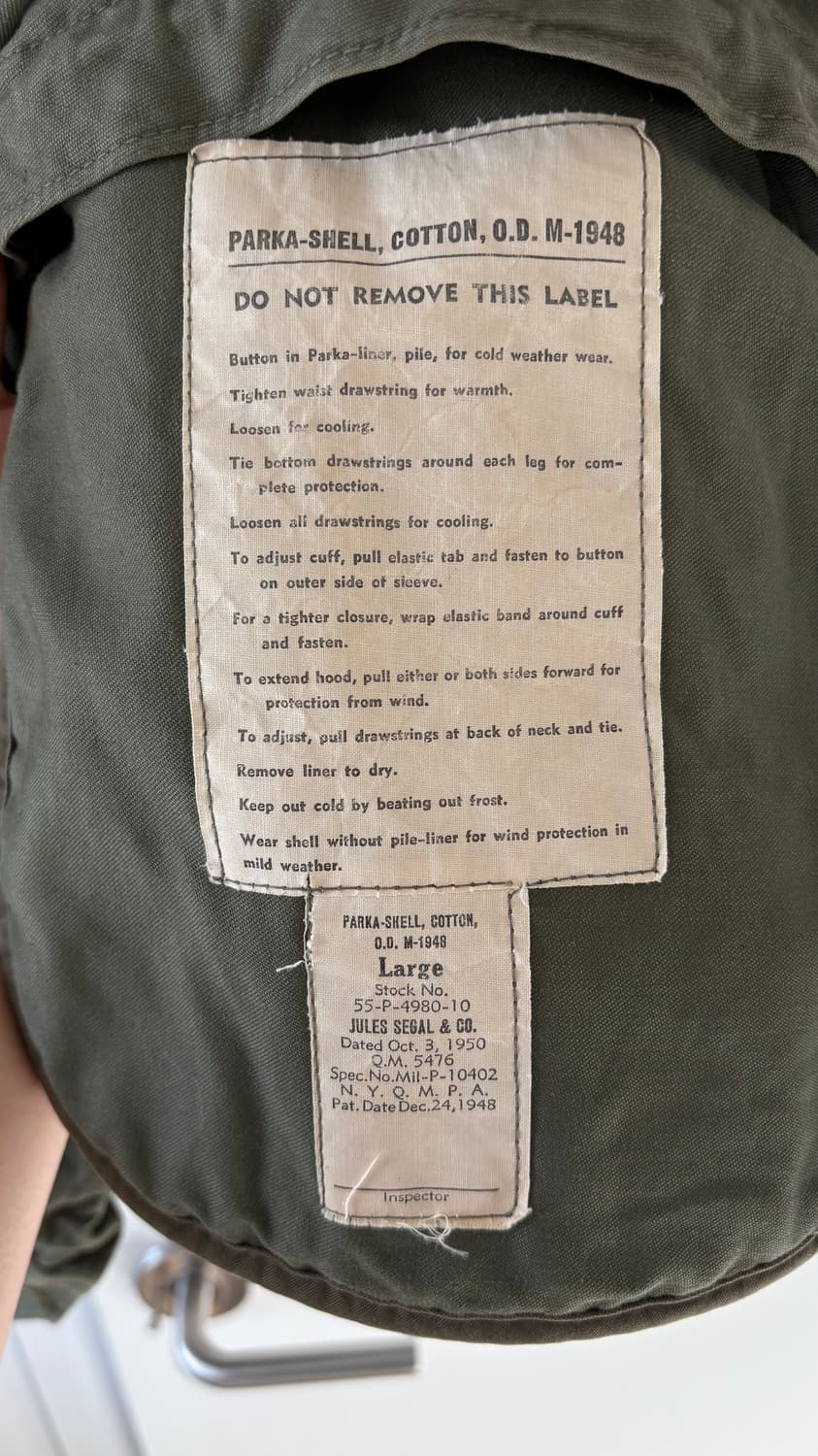 (L) M-1948 피쉬테일 파카 외피 상품이미지4