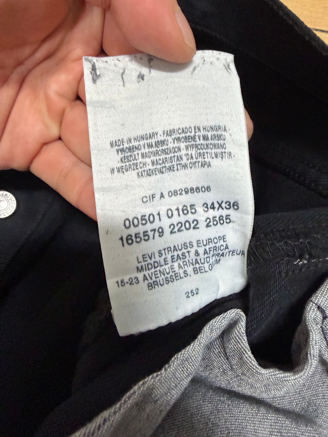 02년도 501-0165 made in hungary 34x36 상품이미지5