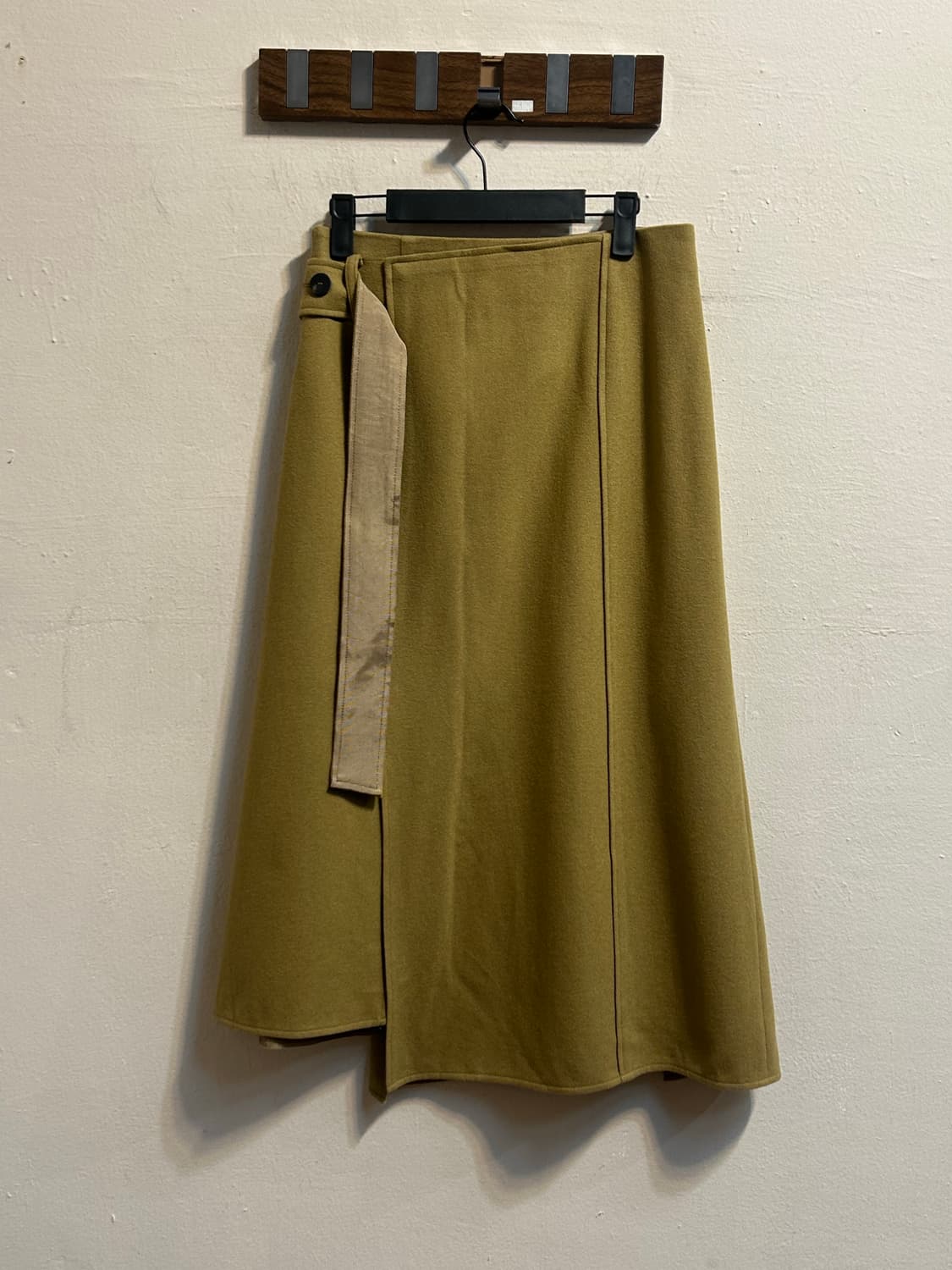 시스템 울 비대칭 스커트 상품이미지4